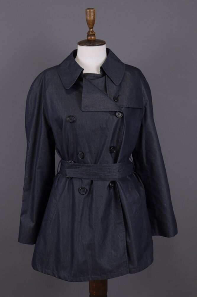 image of Avant Garde x Burberry Burberrys Coat Jacket in Blue, Women's (Size 2XL)