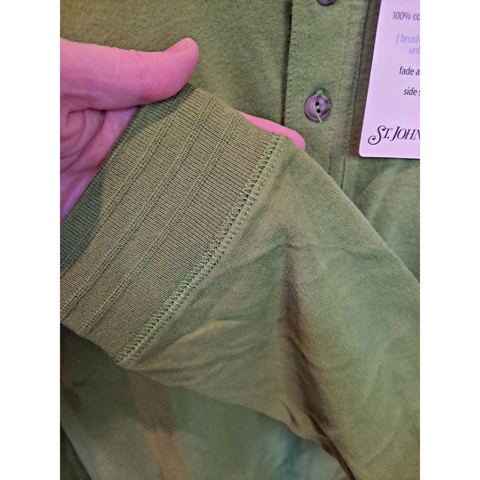 Other New St. John's Bay Green Sueded Jersey L-Tall Size ONE SIZE - 6 Thumbnail