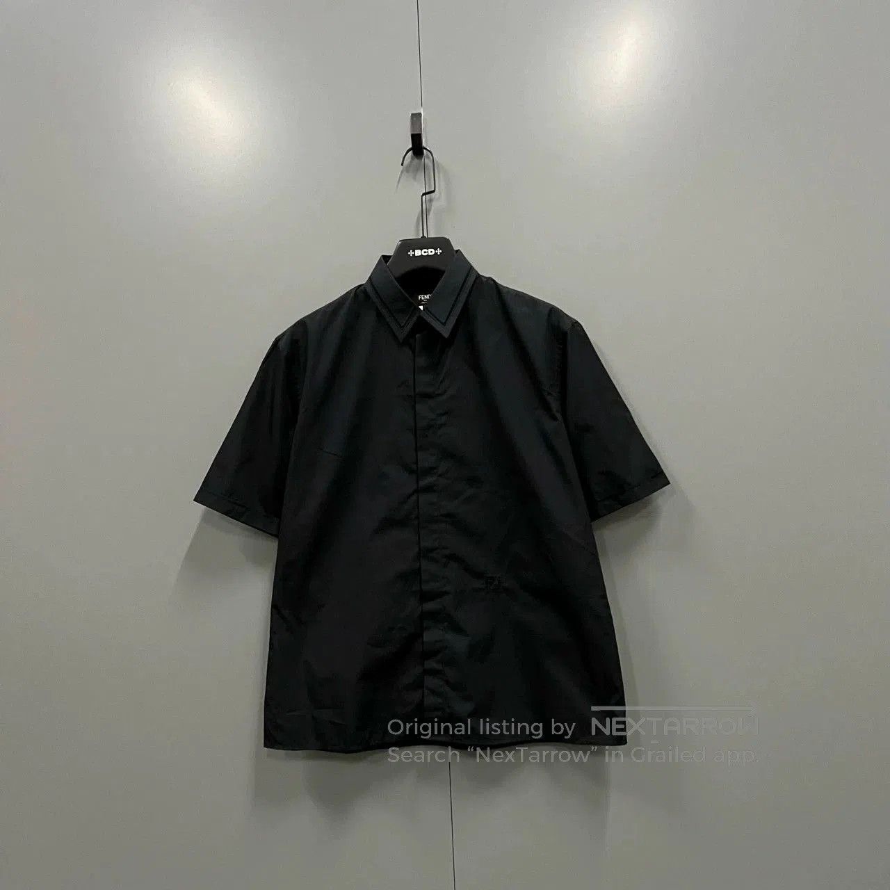 fendi black short sleeve polo shirt.