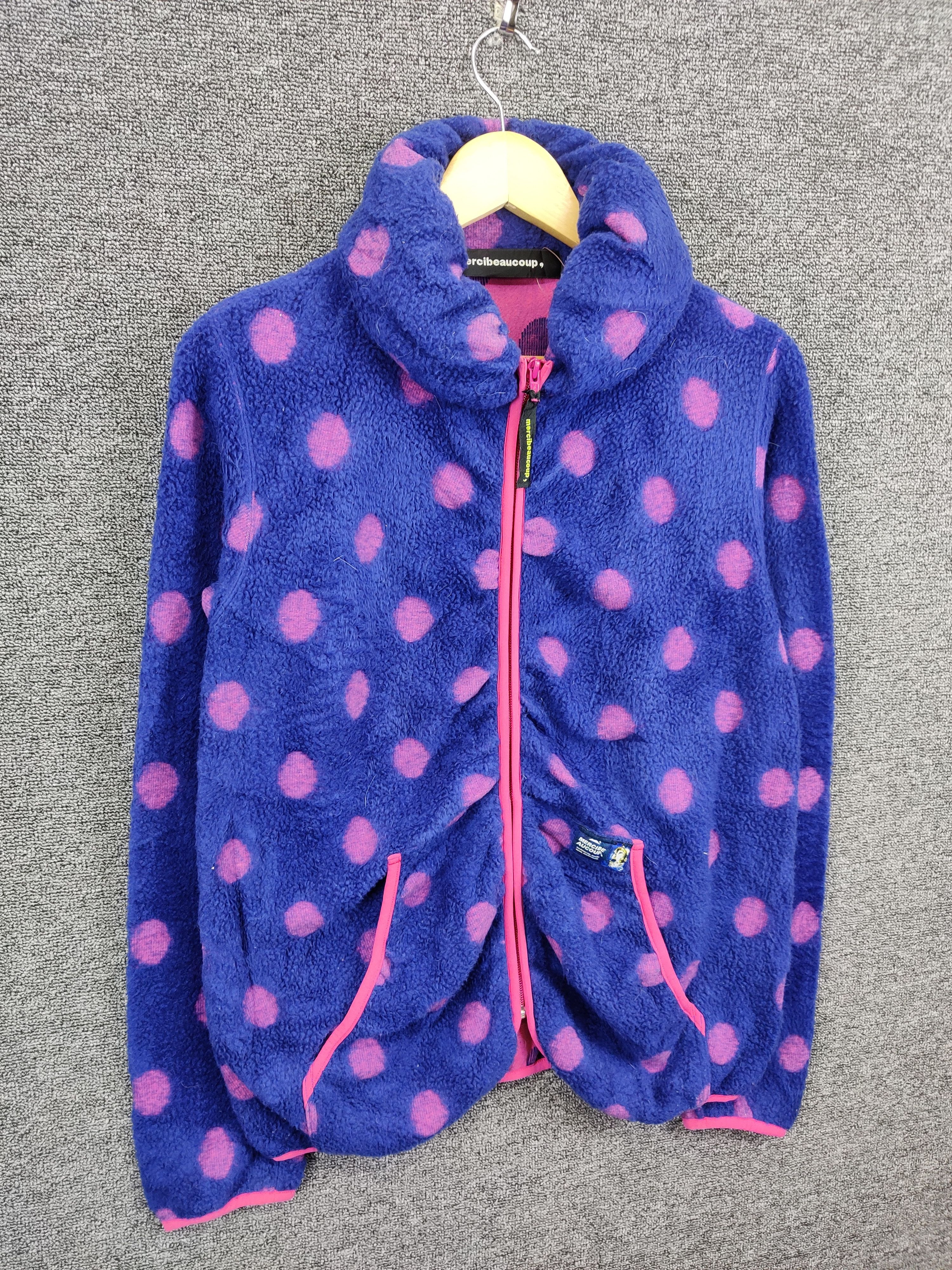 mercibeaucoup Vintage Mercibeaucoup Issey Miyake Fleece Polka Dot Jacket Size US M / EU 48-50 / 2 - 6 Thumbnail
