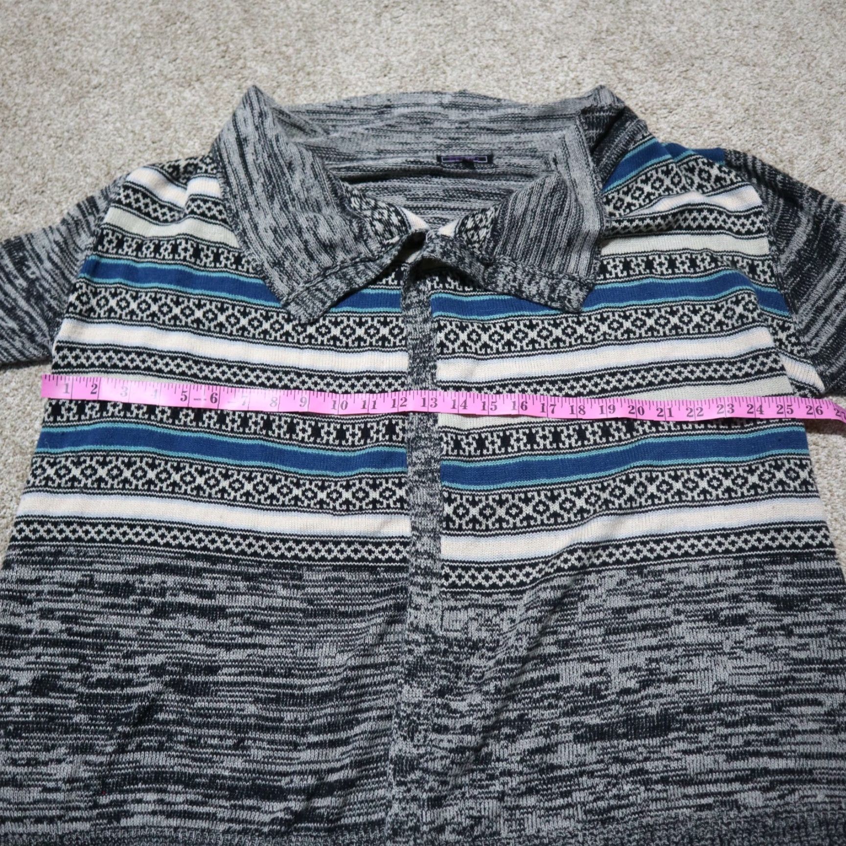 Vintage Effeci Cardigan Sweater Open Front Long Sleeve Collared Knit Wool-Look 2XL Gray Women’s Regular Size 2XL Fall Winter Size XXL / US 16-18 / IT 52-54 - 5 Thumbnail
