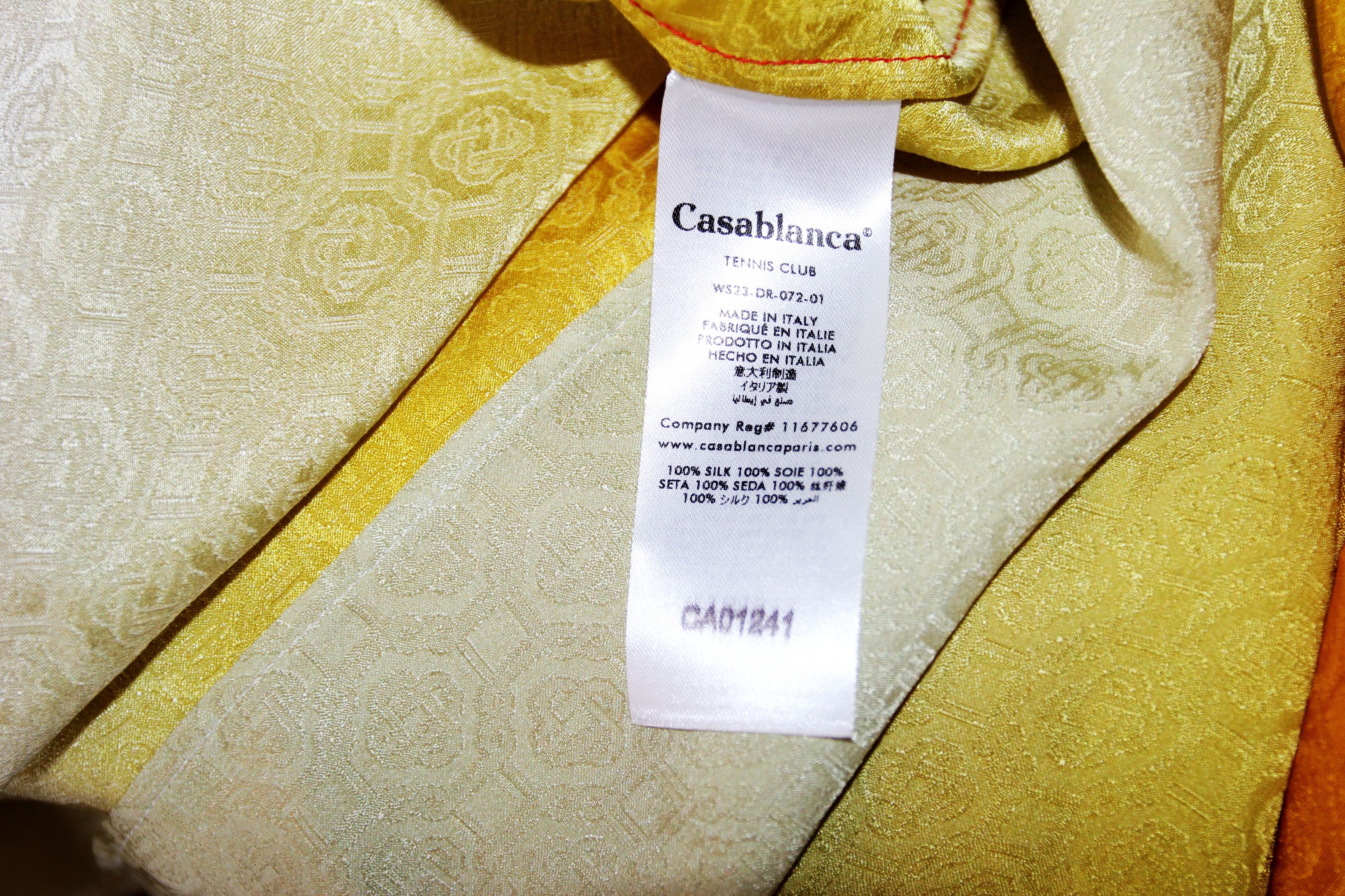 Casablanca BNWT SS23 CASABLANCA MONOGRAM SATIN SILK SLIP DRESS 40 Size S / US 4 / IT 40 - 9 Thumbnail