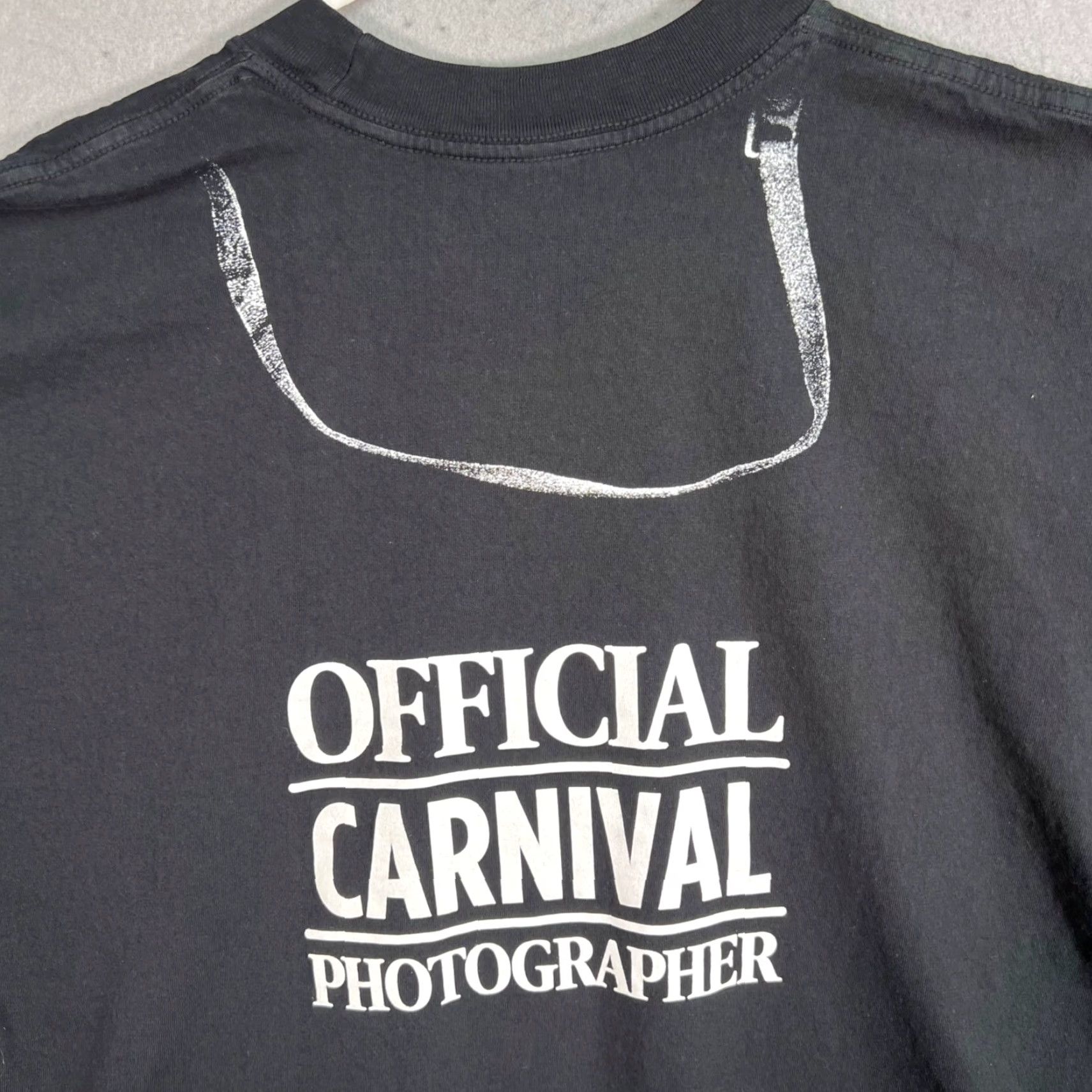 Vintage Carnival T-Shirt, Official Carnival Photographer Graphic Tee, Black, 2XL, Men's Short Sleeve Crew Neck Shirt Size US XXL / EU 58 / 5 - 7 Thumbnail