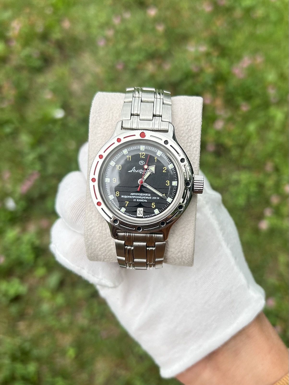 Vintage Watch Vostok Komandirskie Automatic Retro 1990S in Black, Men's