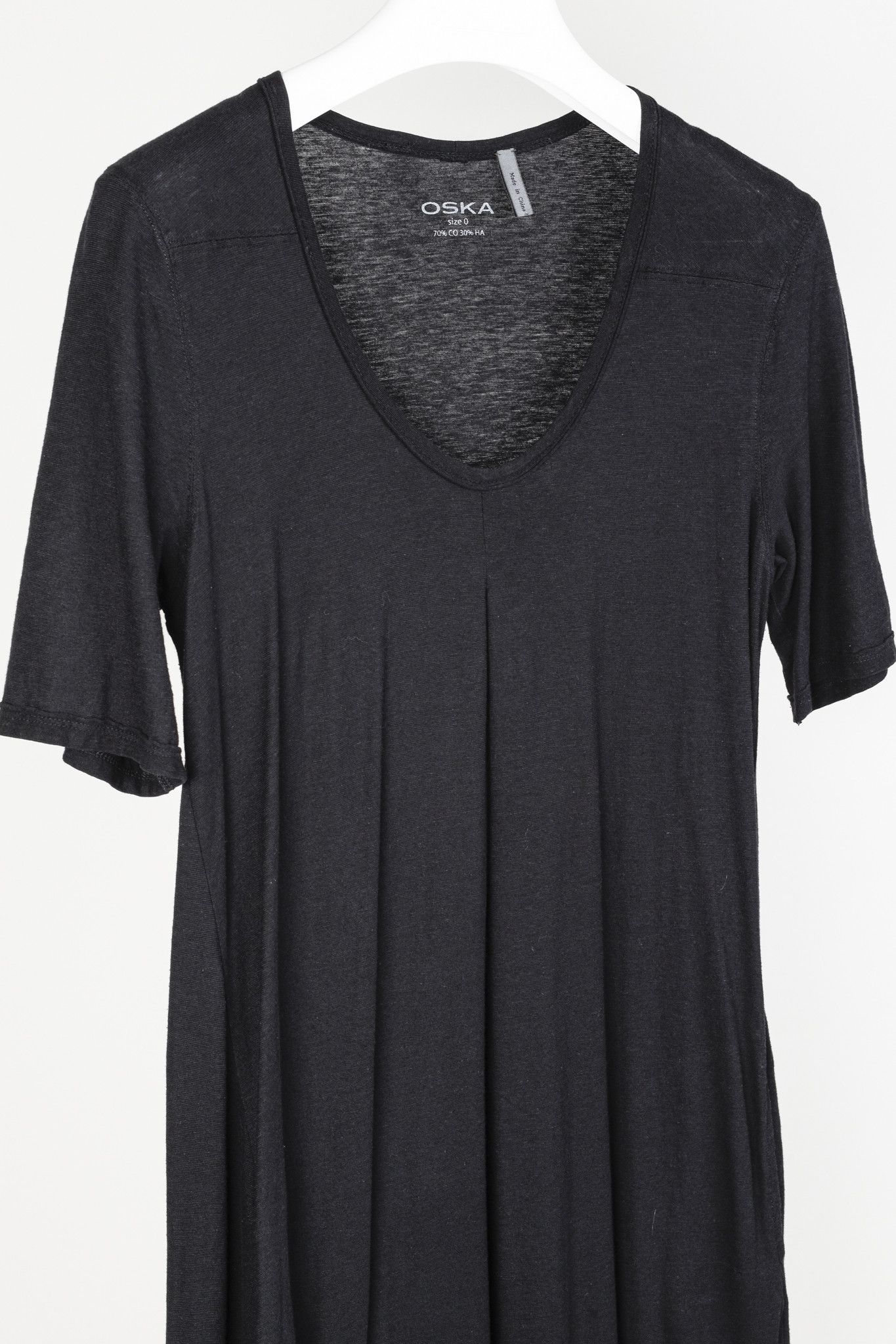 Other Oska Black Cotton Jersey Bubble-Hem T-Shirt Maxi Dress Size S / US 4 / IT 40 - 3 Thumbnail