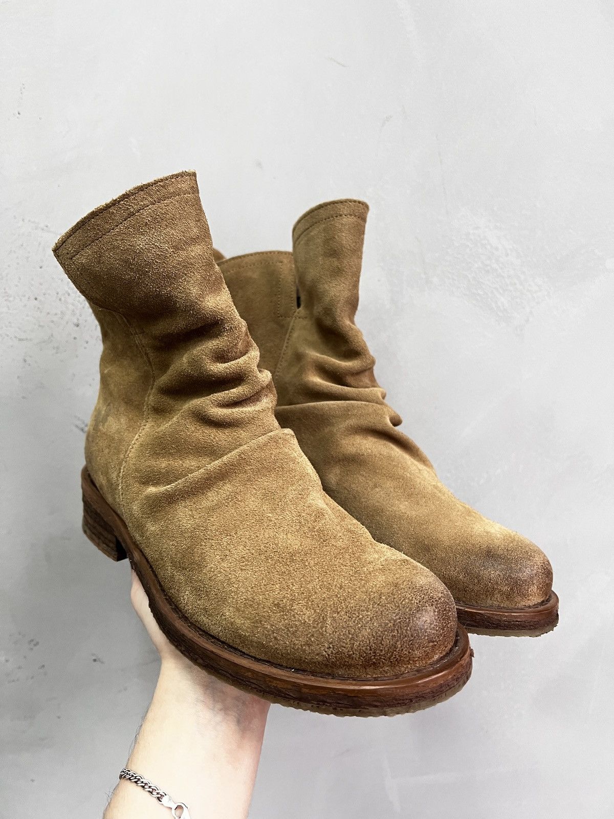 A.S.98 Hedi slimane style suede leather boots hype japanese Size US 7.5 / EU 40-41 - 2 Thumbnail