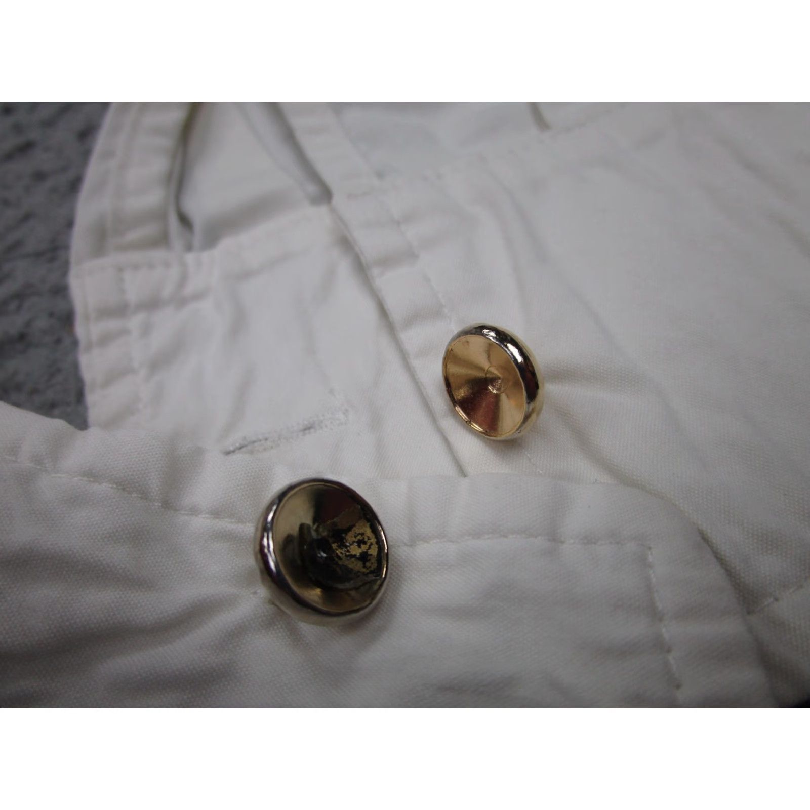 Escada Escada Blouse Womens 36 White Stretch Button Front Rhinestone Cuffs Slim Fit Size XS / US 0-2 / IT 36-38 - 5 Thumbnail