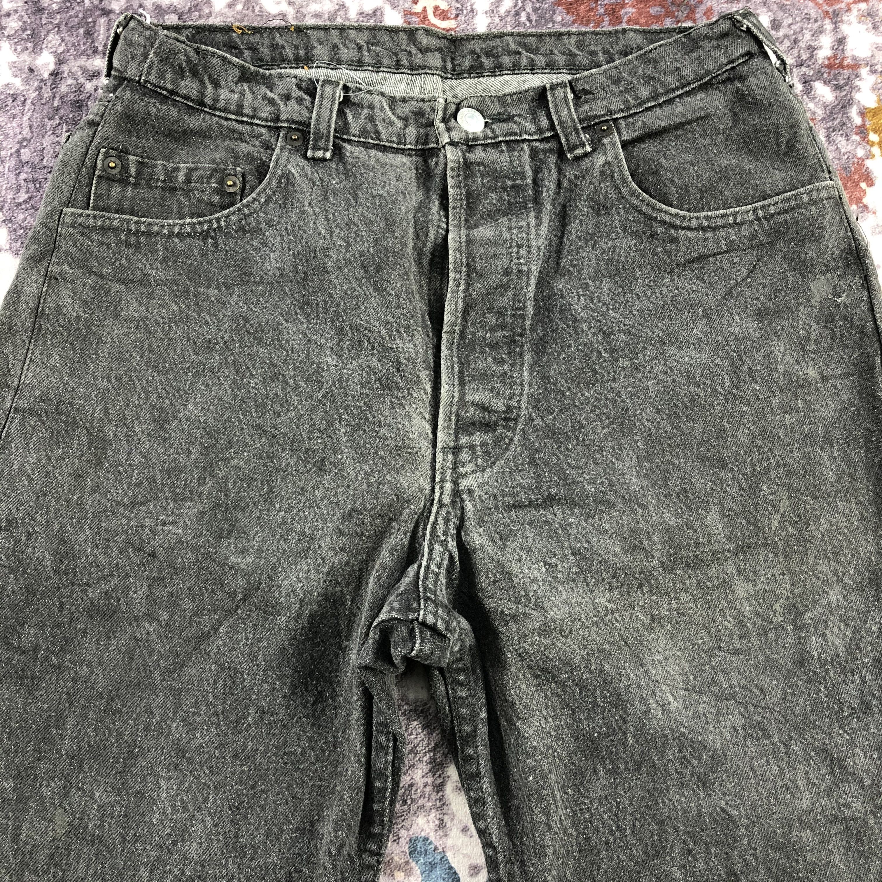 Levi's Vintage 90s Faded Black Levis 501 Jeans-JM2933 Size US 31 - 3 Thumbnail