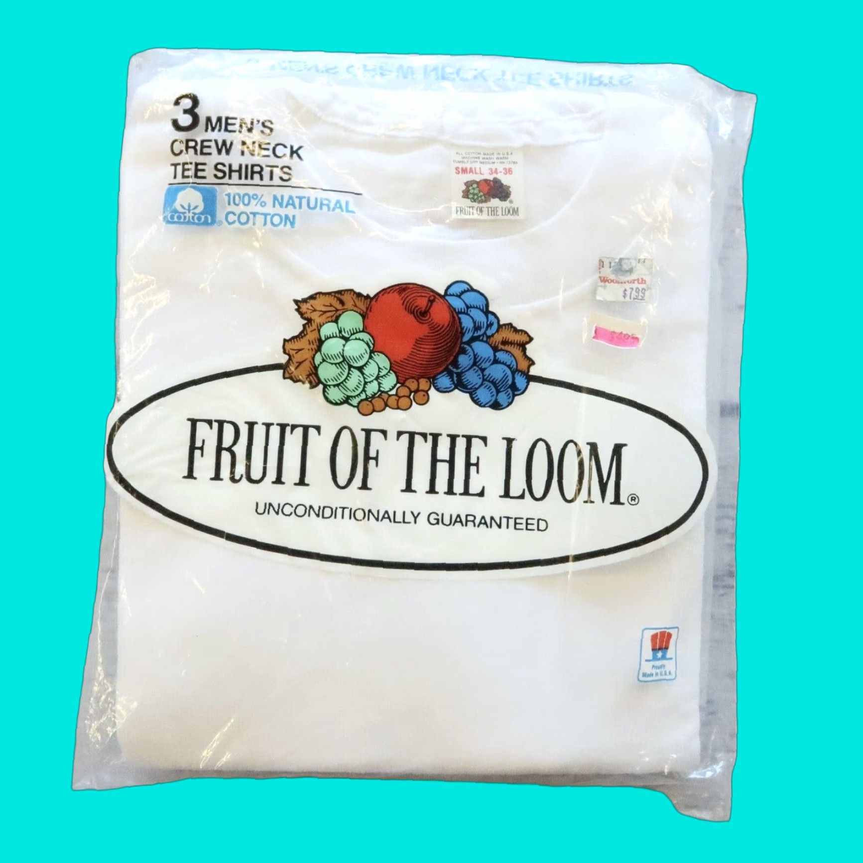 Fruit Of The Loom VINTAGE Fruit Of The Loom All Cotton Crew Neck Tshirt 3 Pack Mens S White Crew Neck Tshirt 3 Pack Deadstock Size US S / EU 44-46 / 1 - 1 Thumbnail