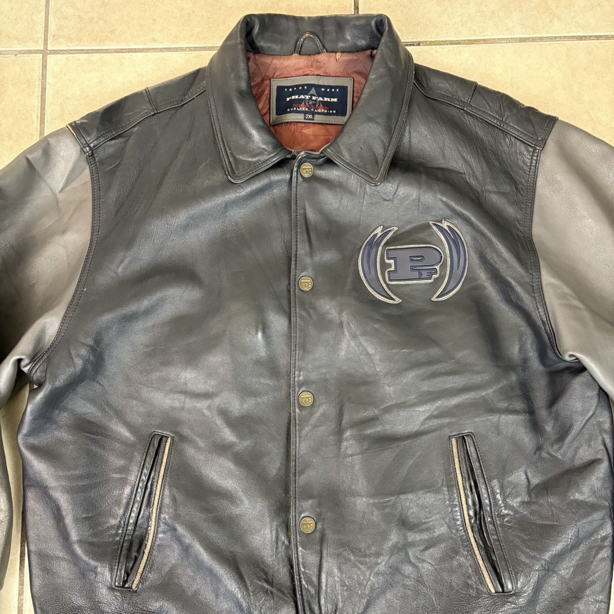 Phat Farm Phat Farm Vintage Y2K Leather Jacket Size 2XL Size US XXL / EU 58 / 5 - 2 Thumbnail