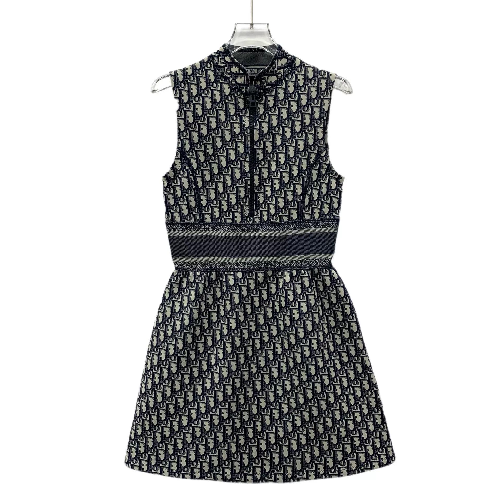 Dior Dior Colorful Logo Sleeveless Half-Zip Dress Size M / US 6-8 / IT 42-44 - 1 Thumbnail
