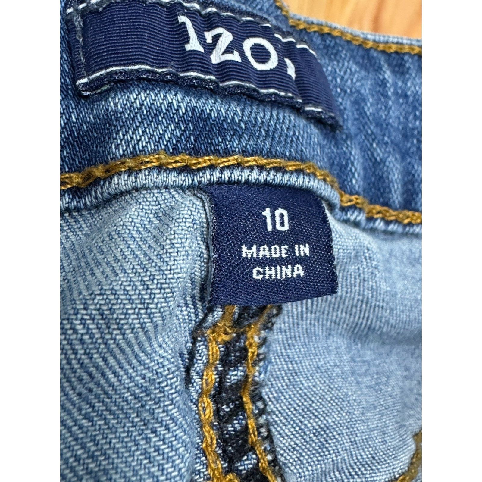 Izod Izod Pants Womens 10 Blue Denim Jeans Straight Stretch Size 32" / US 10 / IT 46 - 6 Thumbnail