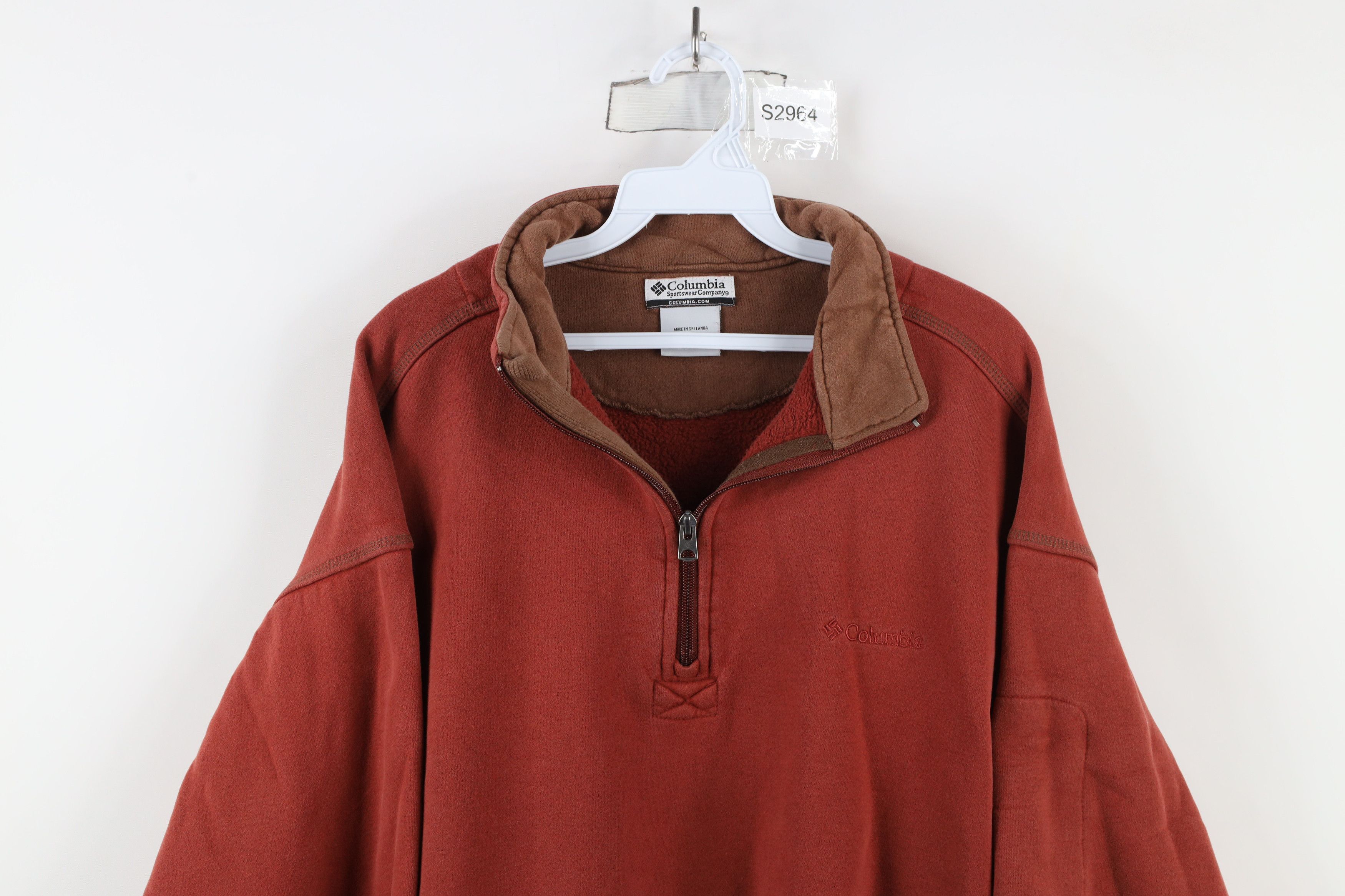 Columbia × Vintage Vintage Columbia Half Zip Pullover Sweatshirt Orange Size US XL / EU 56 / 4 - 2 Thumbnail