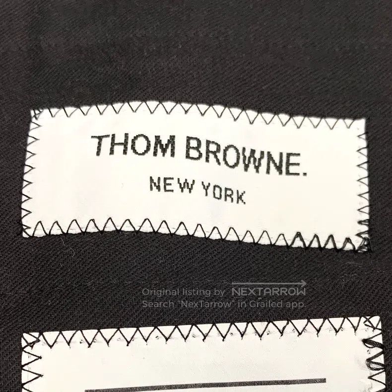Thom Browne Thom Browne size 0 Black striped wool casual long pants Size US 38 / EU 54 - 5 Thumbnail