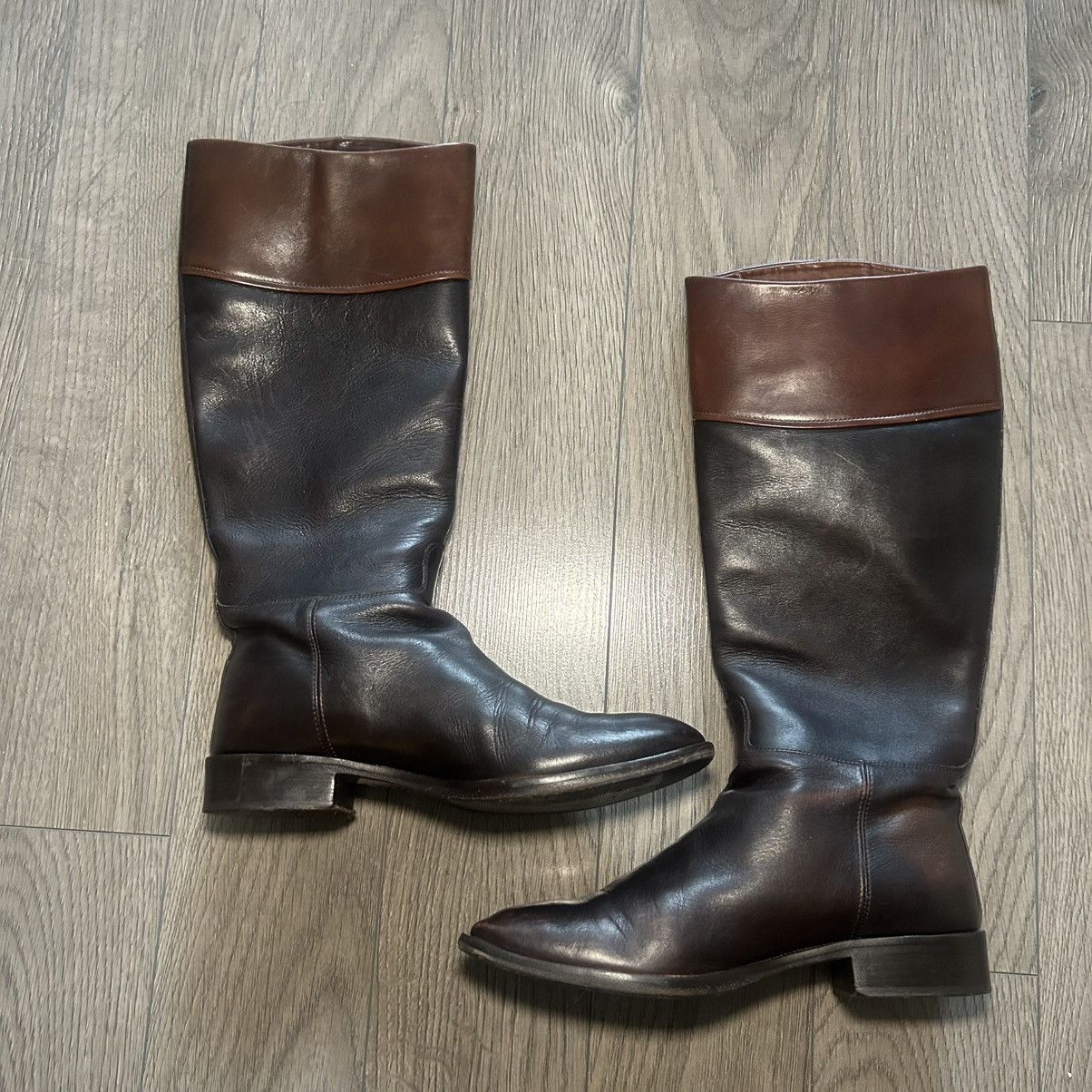 Hugo Boss Hugo Boss Dark and Light Brown Riding Boots EU 38.5 / US 8.5 Size US 8.5 / IT 38.5 - 2 Thumbnail