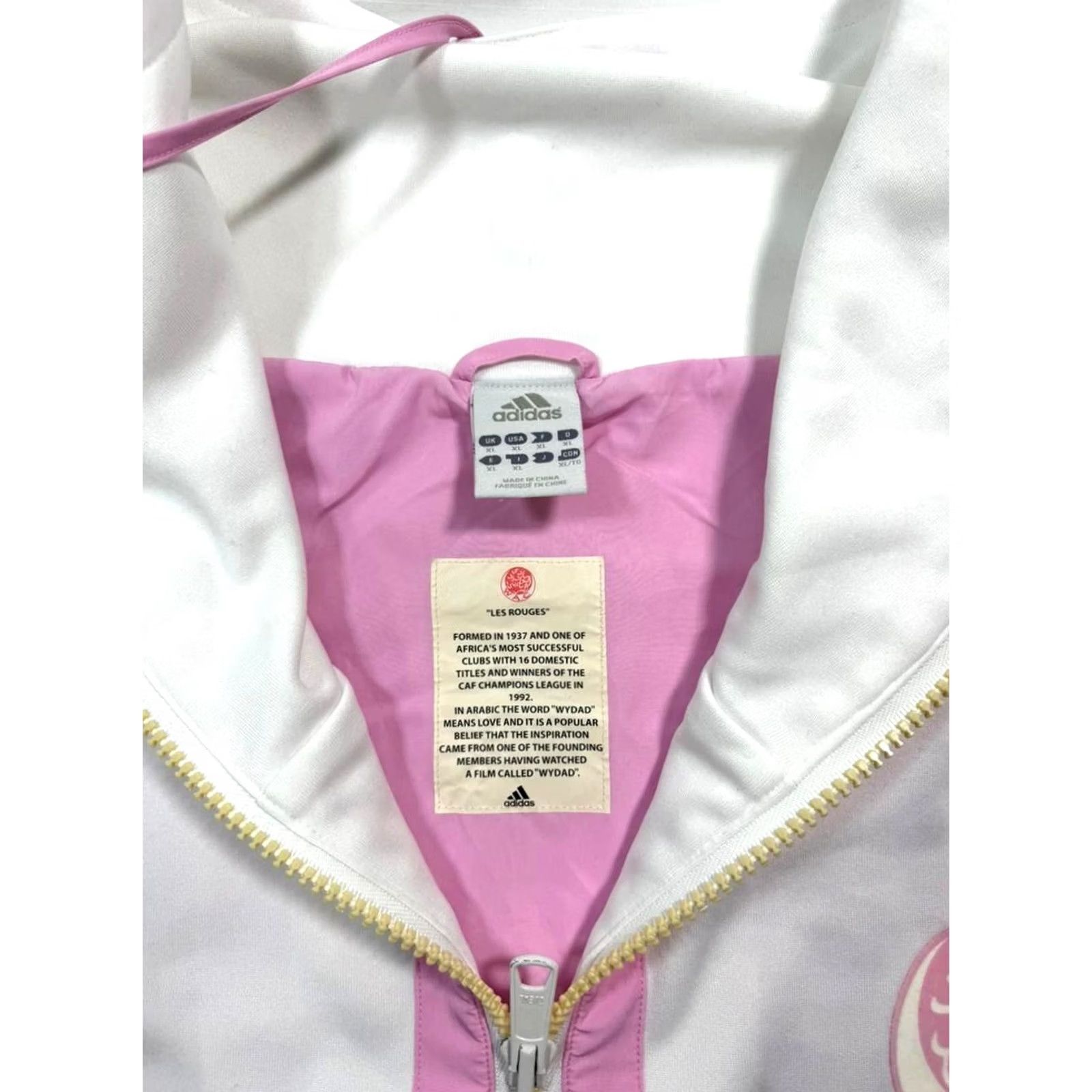 Adidas Adidas Wydad Casablanca FC Jacket for Women XL White Polyester Logo - Regular Fit, Size XL, Women's Jacket Size XL / US 12-14 / IT 48-50 - 7 Thumbnail