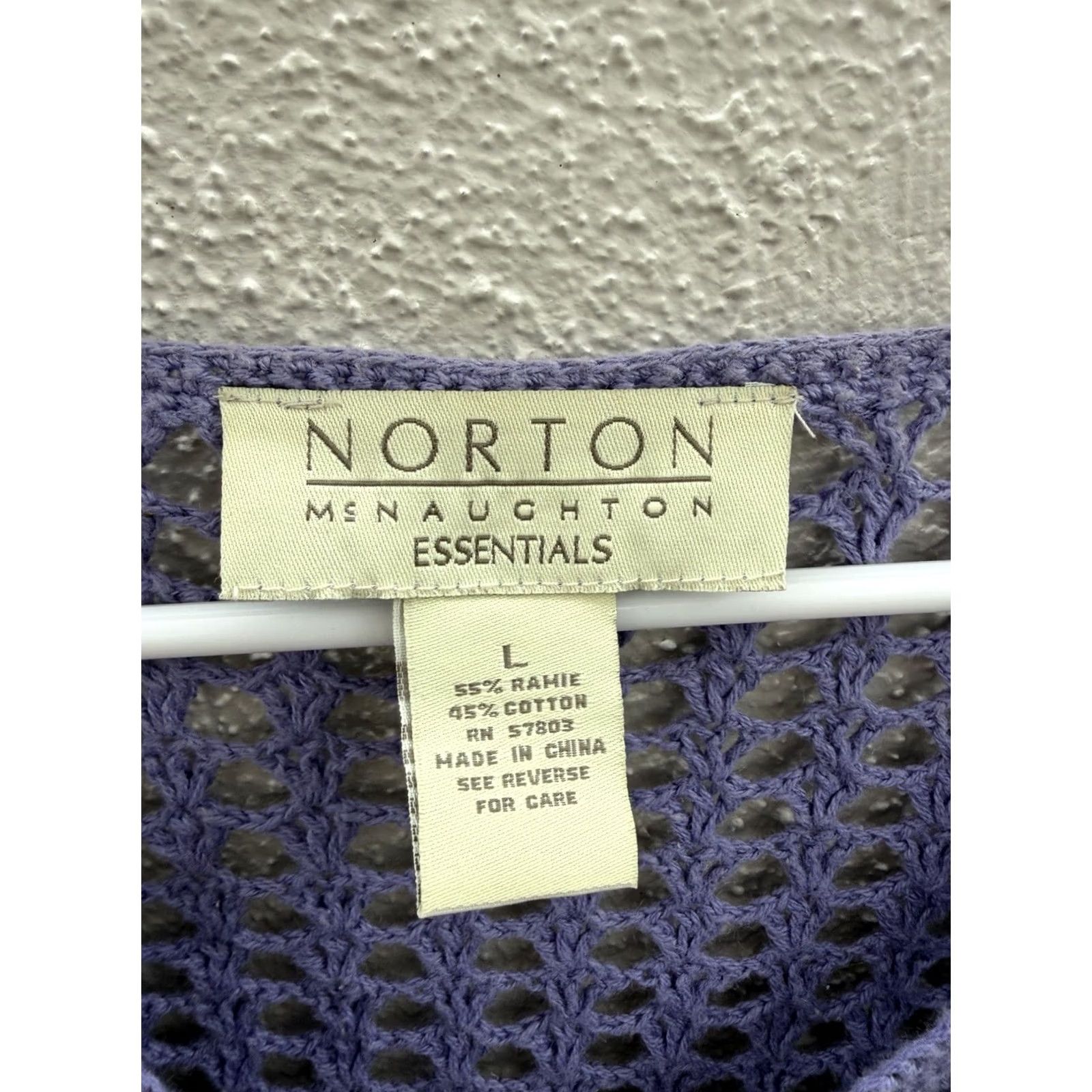 Vintage Norton McNaughton Womens Sweater Large Purple Button Up Short Sleeve Open Knit Blouse Shirt V-Neck Knit Casual Lightweight Regular Womens XS-XL Size L / US 10 / IT 46 - 5 Thumbnail