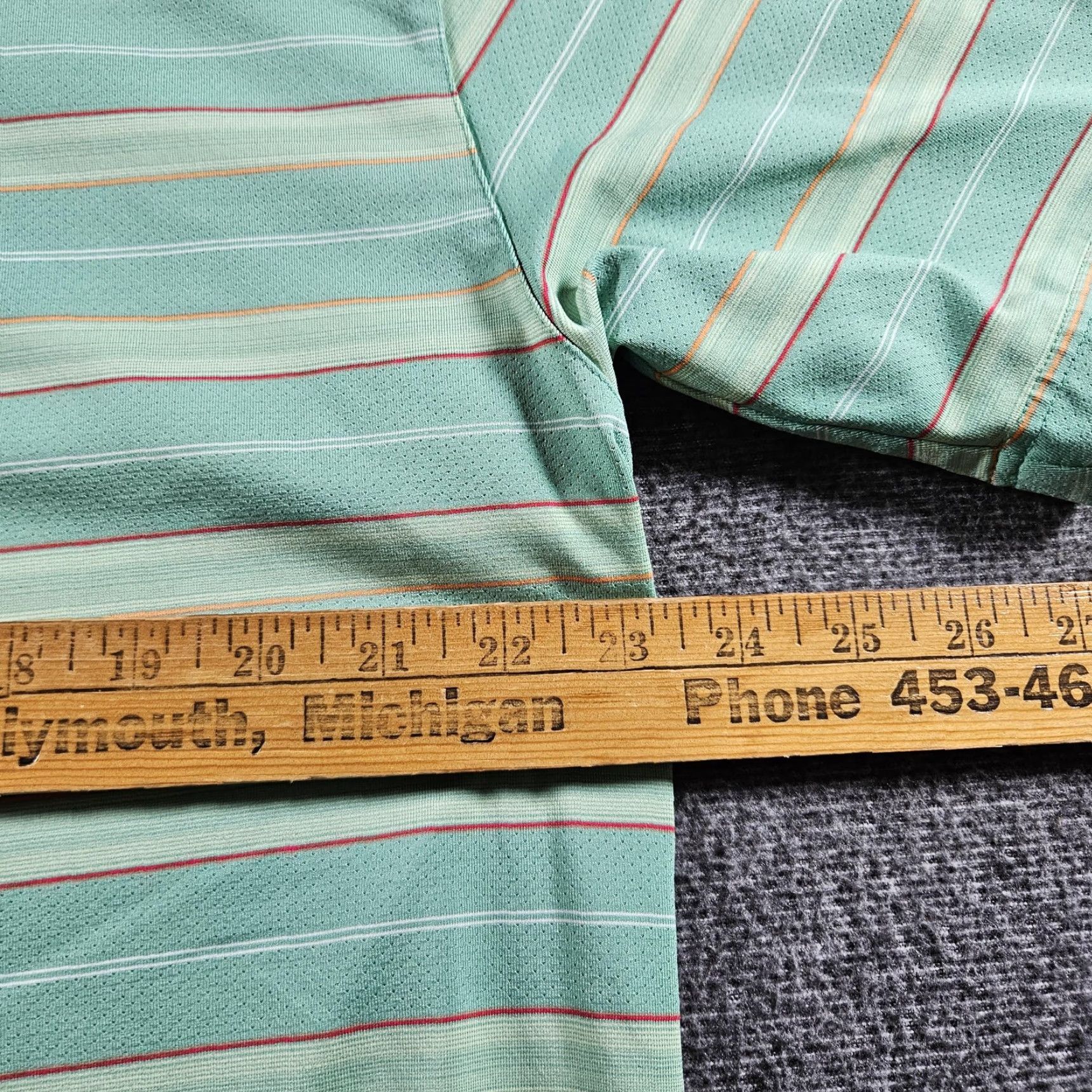Nike Nike Golf Polo Shirt Mens XL Green Stripe Nike Fit Dry Short Sleeve Performance Size US XL / EU 56 / 4 - 5 Thumbnail