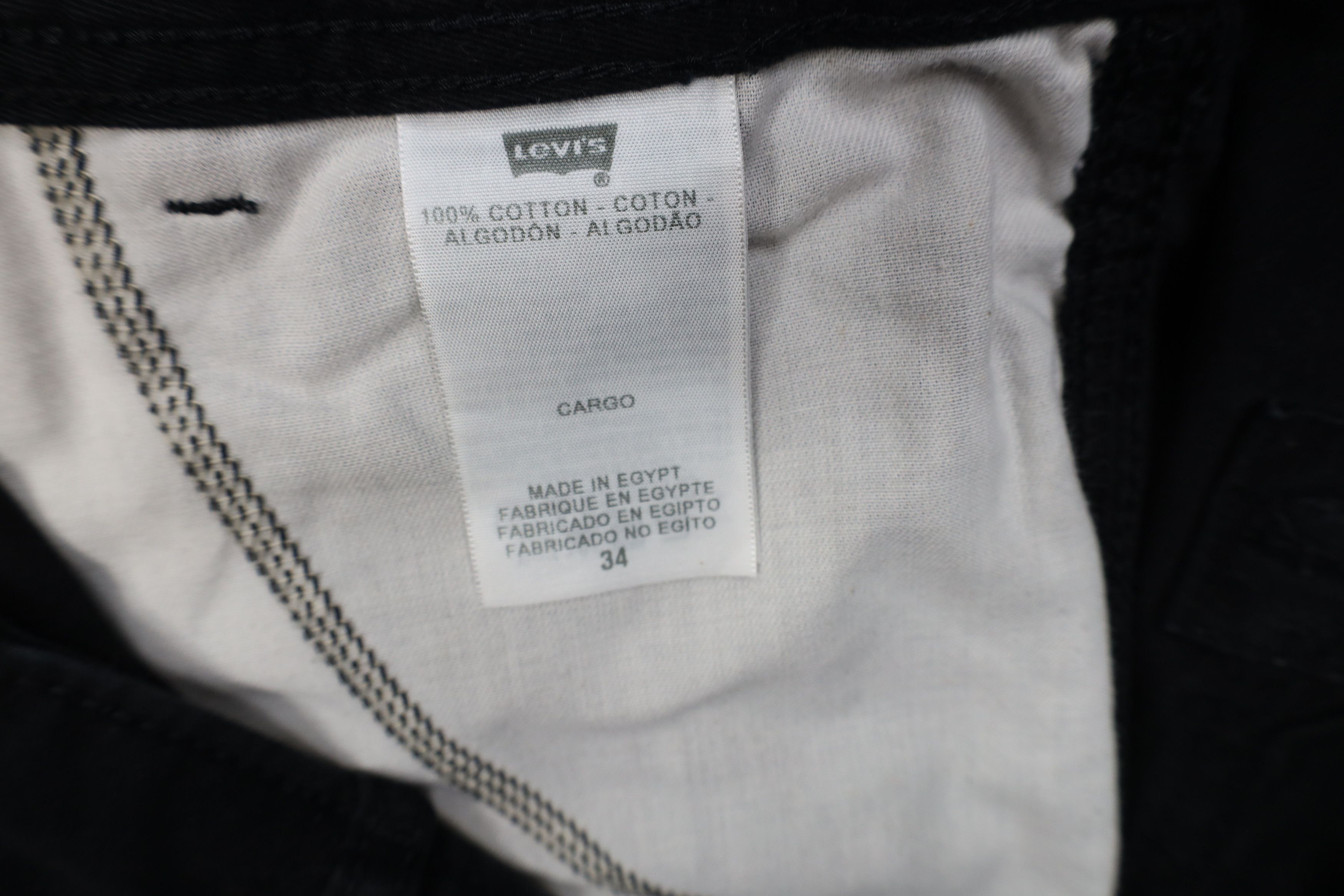 Levi's Vintage Y2K Levis Baggy Loose Fit Cargo Shorts Black Cotton Size US 34 / EU 50 - 6 Thumbnail