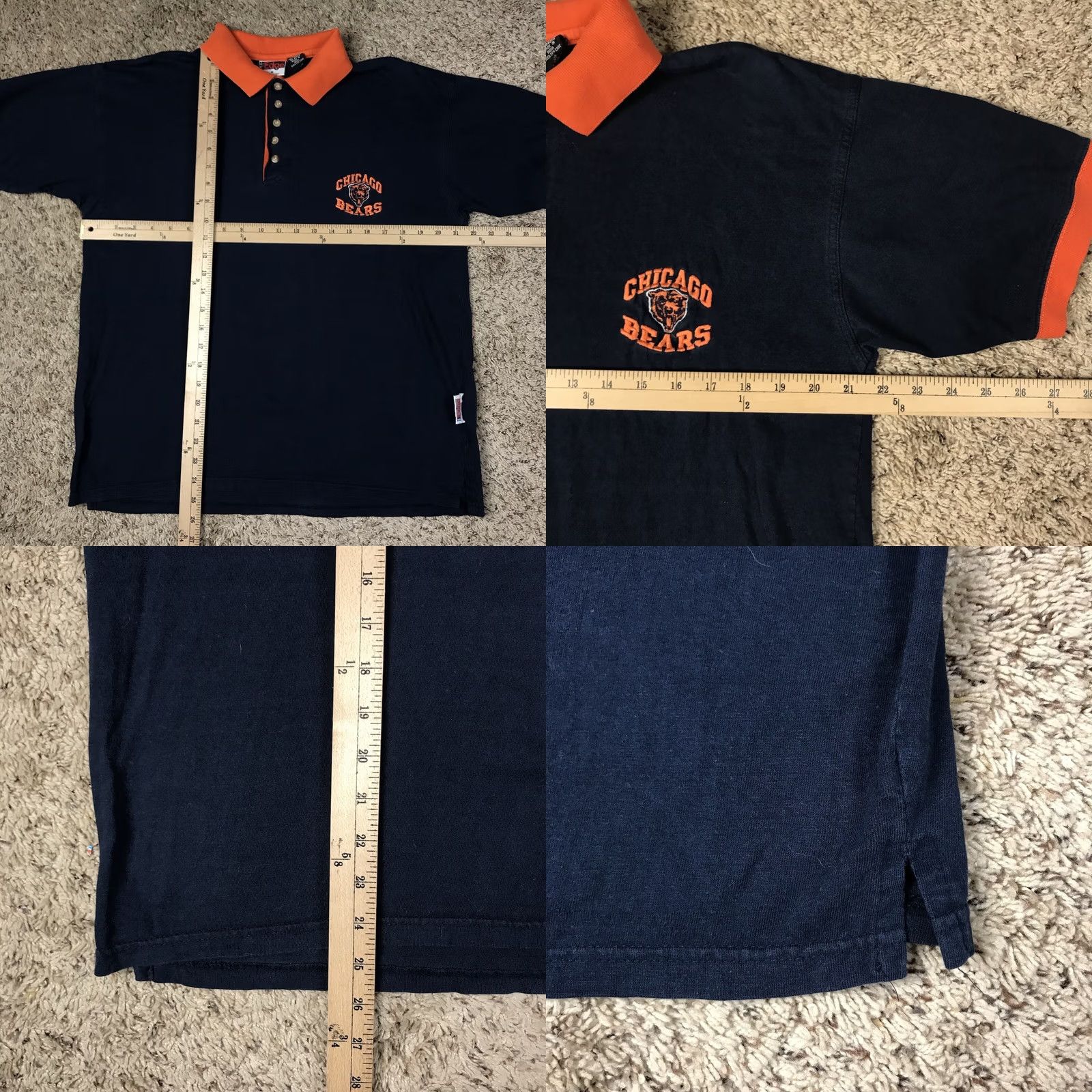 Vintage VINTAGE The Edge Chicago Bears Polo Shirt Mens M Navy Blue Embroidered Logo 1990s/1996 Football Brand The Edge Size US M / EU 48-50 / 2 - 8 Thumbnail