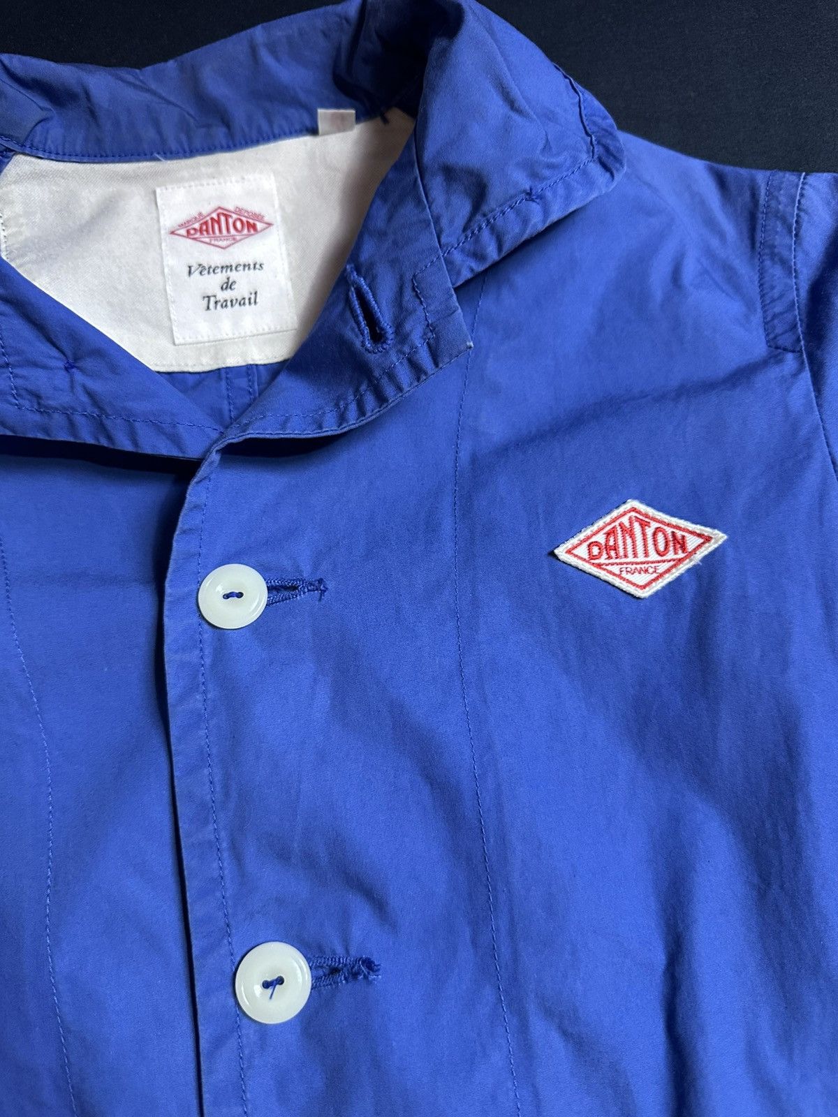 Danton Danton Royal Blue Cotton Chore Jacket JD-8447 Size US XS / EU 42 / 0 - 2 Thumbnail