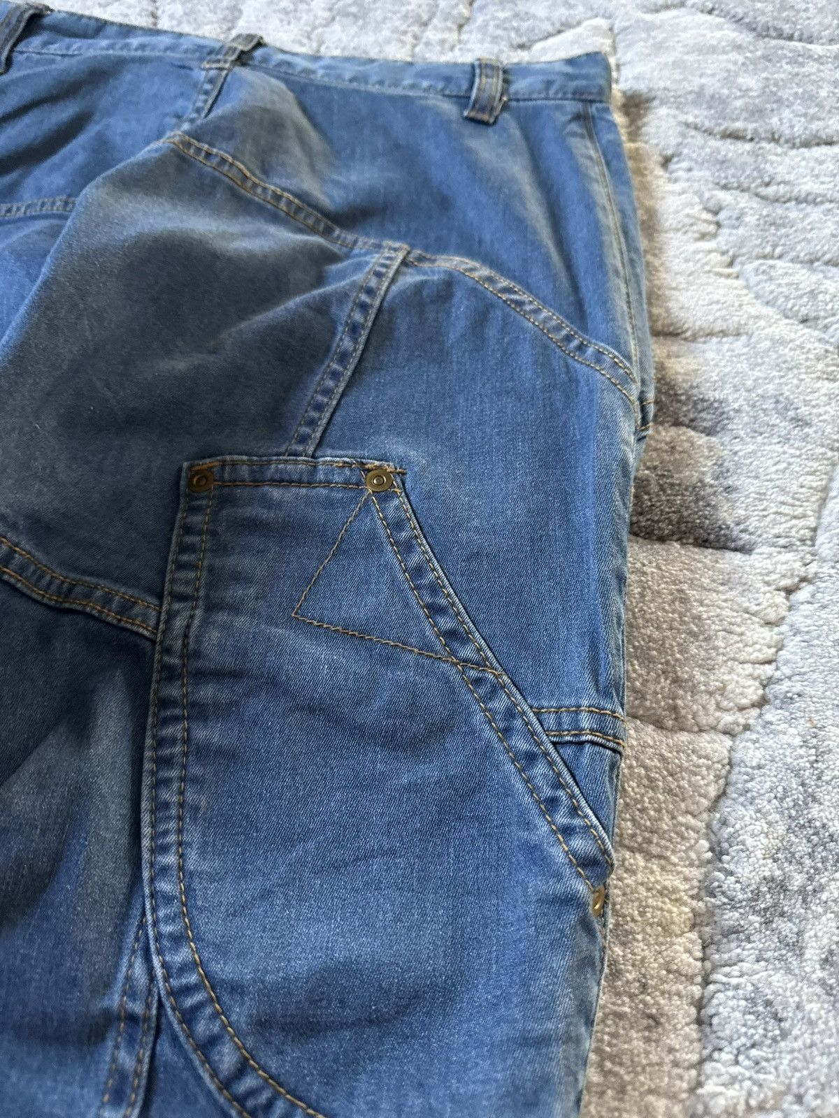 Lee × mercibeaucoup Issey Miyake Mercibeaucop Drop Crotch Multi Paneled Jeans Size US 28 / EU 44 - 18 Thumbnail