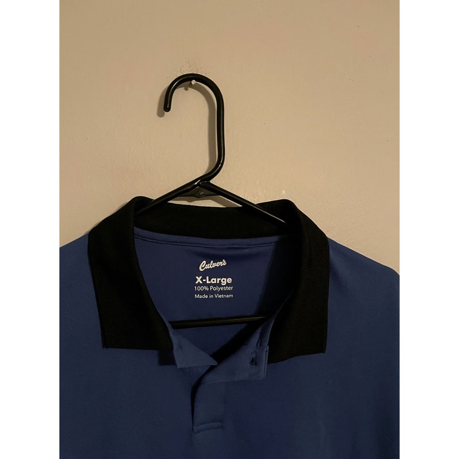Vintage Culver's Polo Shirt Men's XLarge Blue Black Restaurant Employee Work Uniform Size US XL / EU 56 / 4 - 2 Thumbnail