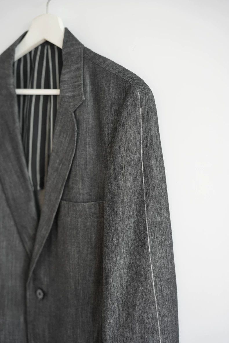 Yohji Yamamoto Yohji Yamamoto size 2 10cm Striped Sleeve White Line blaze Size 36R - 6 Thumbnail