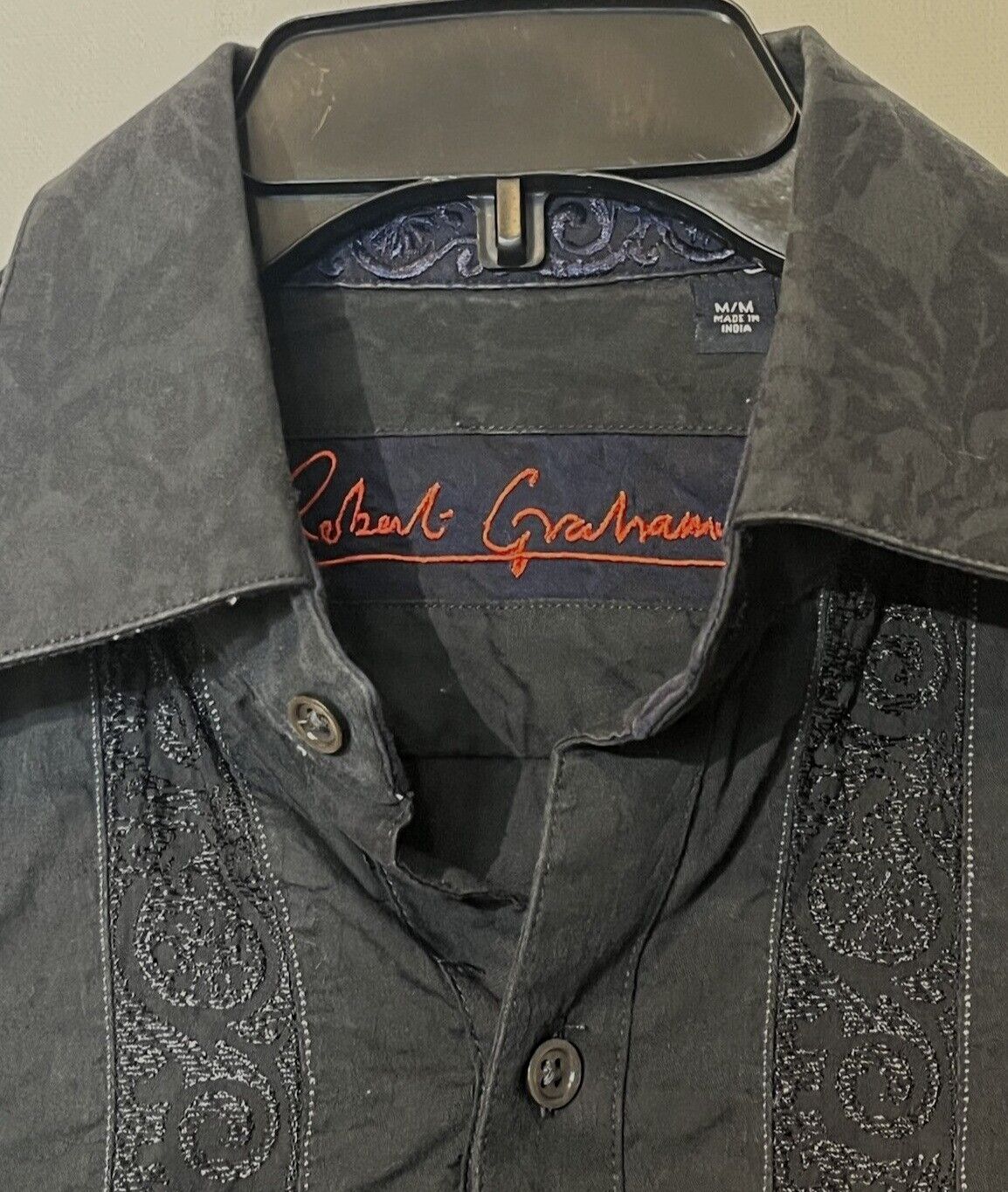 Robert Graham Robert Graham Embroidered Stripes Long Sleeve Shirt Size US M / EU 48-50 / 2 - 12 Thumbnail
