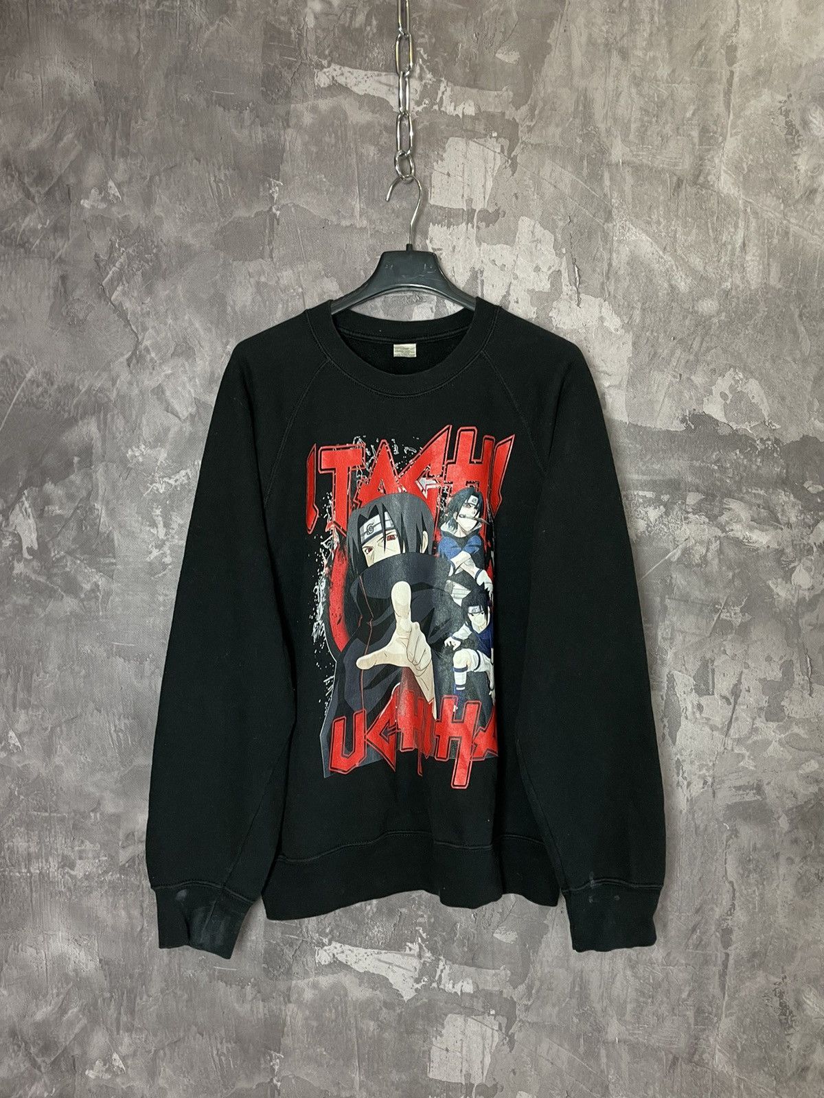 Anime Vintage Naruto Anime Itachi Uchiha Sweatshirt Japanese Size US M / EU 48-50 / 2 - 1 Thumbnail