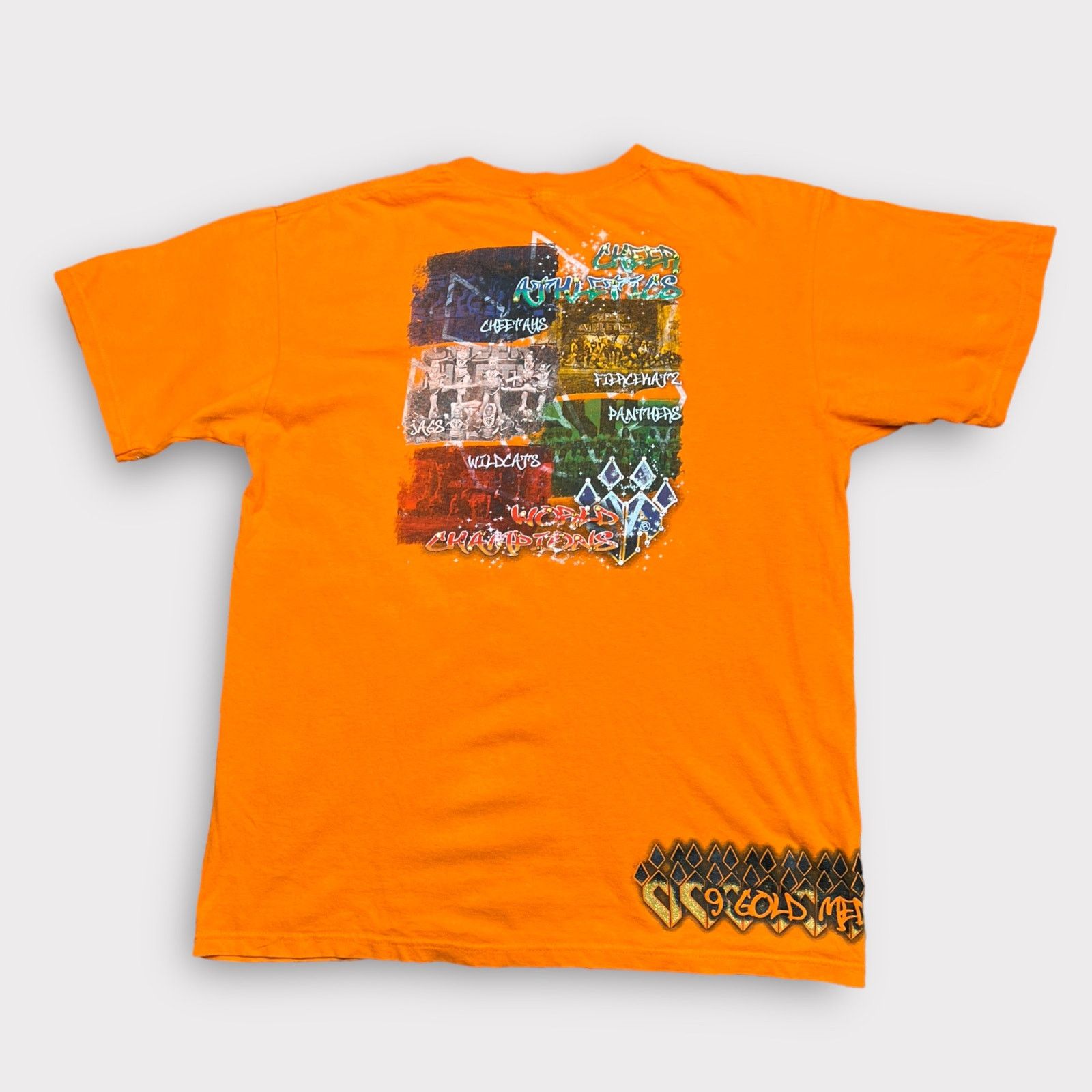 Vintage Cheer Athletics | Custom Blinged WORLDS 9 Medal T-Shirt Size L / US 10 / IT 46 - 9 Thumbnail