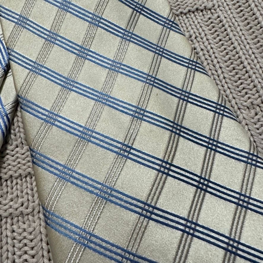 Bugatti Bugatti blue and white plaid silk tie Size ONE SIZE - 2 Thumbnail
