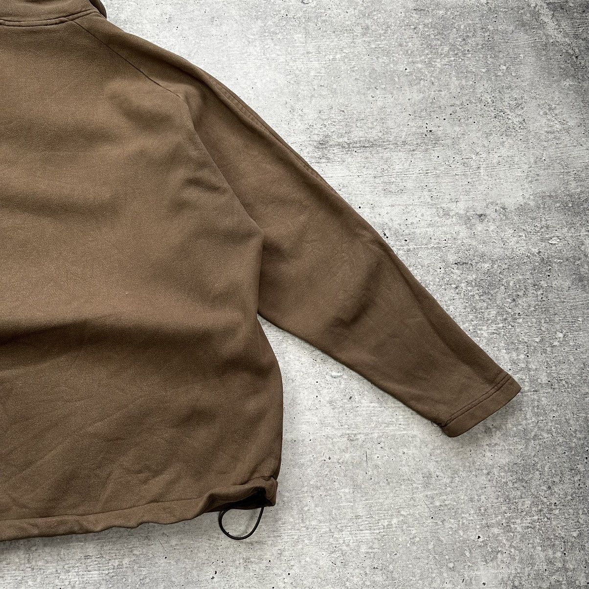 Nike × Vintage Nike Vintage 90s Center Logo Brown Faded 1/3 Zip Sweatshirt Size US XXL / EU 58 / 5 - 17 Thumbnail