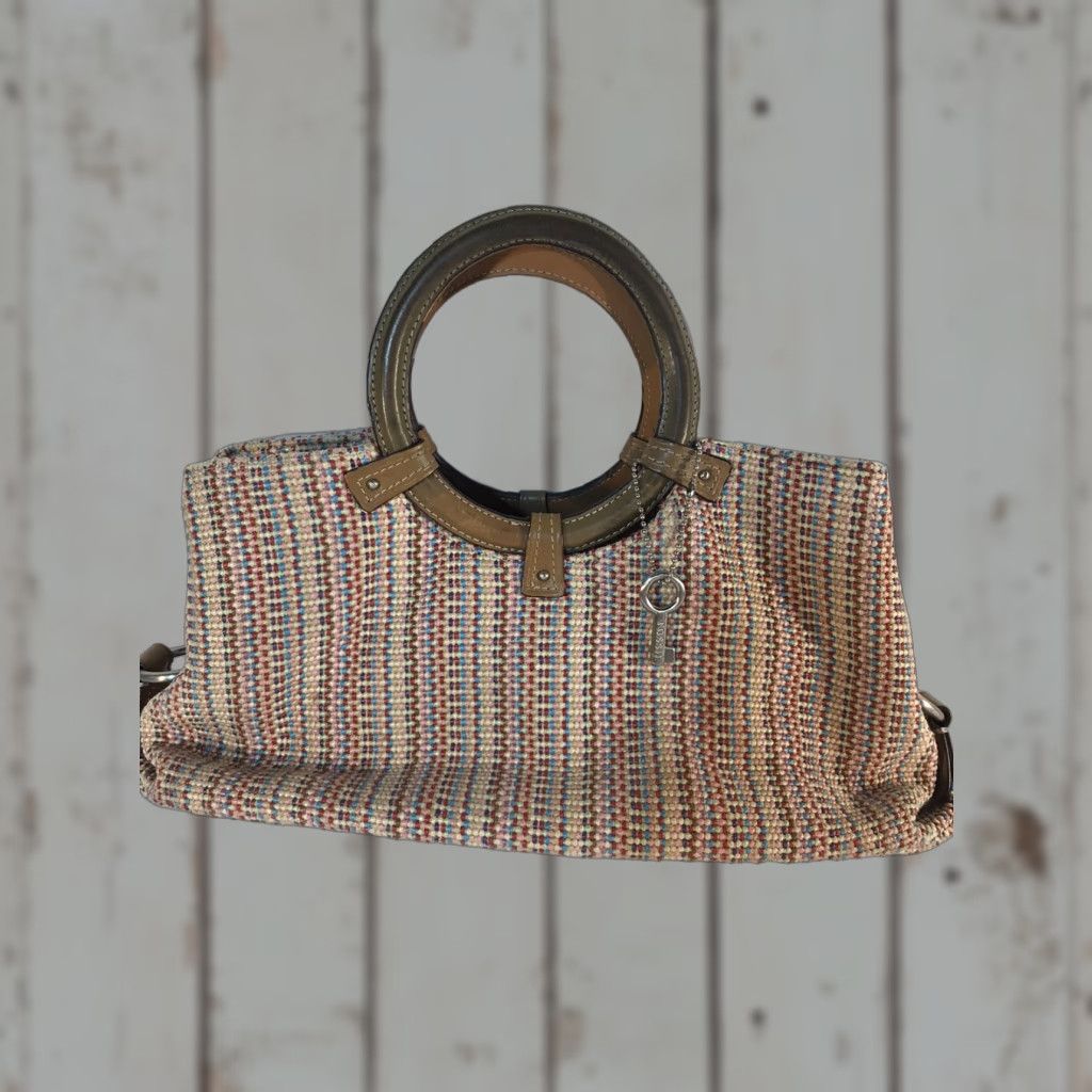 Fossil Fossil Multicolored Tweed Small Top Handle Bag for Women, 13" W x 7" H, Casual, Checkered, Lightweight Size S / US 4 / IT 40 - 1 Thumbnail