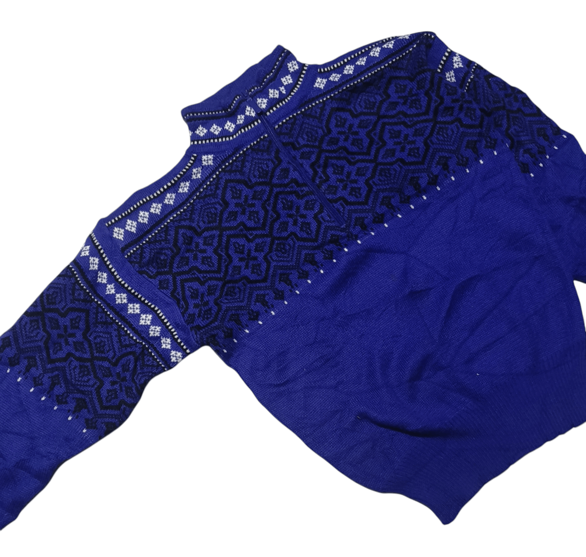 Meister Vintage 80s MEISTER Ethnic Striped Motifs Knit Sweater Size US S / EU 44-46 / 1 - 3 Thumbnail