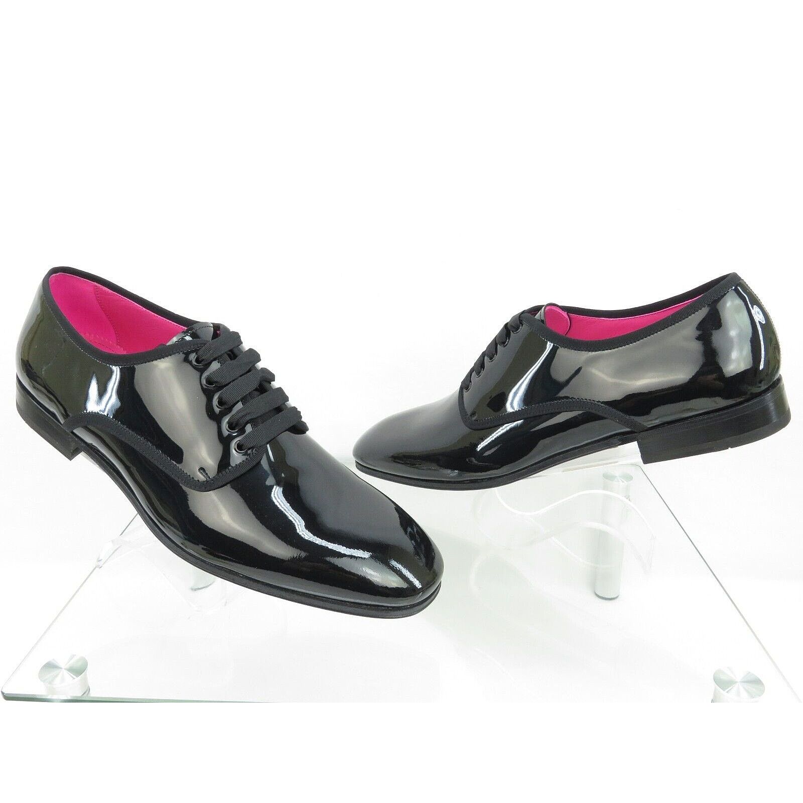 Salvatore Ferragamo FERRAGAMO MAGIC BLACK PATENT LEATHER DRESS DERBY OXFORD 10 E Size US 11 / EU 44 - 6 Thumbnail
