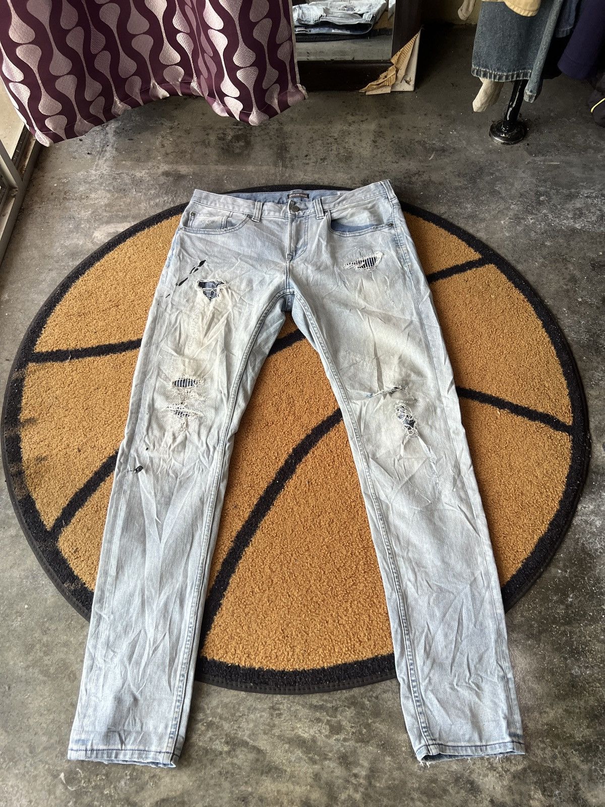 Japanese Brand 🔥Bayflow Denim Slim Skinny Distressed Denim Size US 33 - 2 Thumbnail
