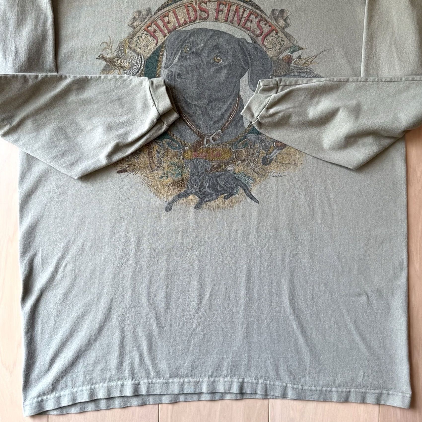 Eddie Bauer VINTAGE Eddie Bauer Shirt Long Sleeve 2XL Green 90s Dog Fields Finest Outdoors Size US XXL / EU 58 / 5 - 5 Thumbnail