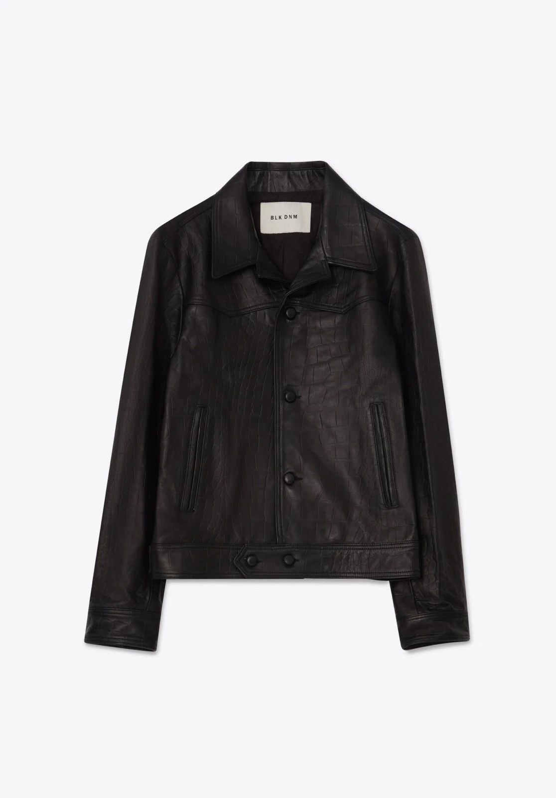 Blk Dnm Leather Jacket 71 Black Croco. Size EU 48 USA 38 Size US M / EU 48-50 / 2 - 10 Thumbnail