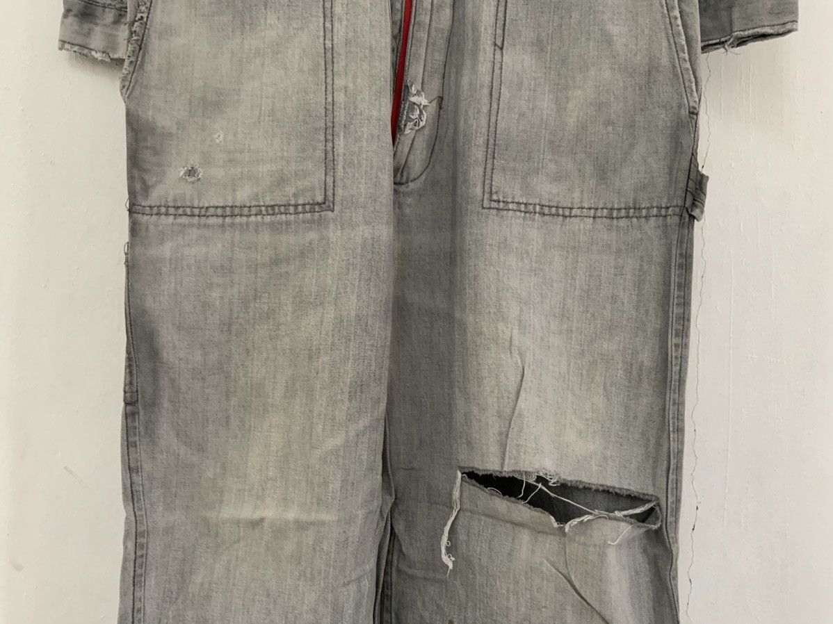 Japanese Brand Evenriver Fade Distressed Denim Coveralls Size US 40 / EU 56 - 6 Thumbnail