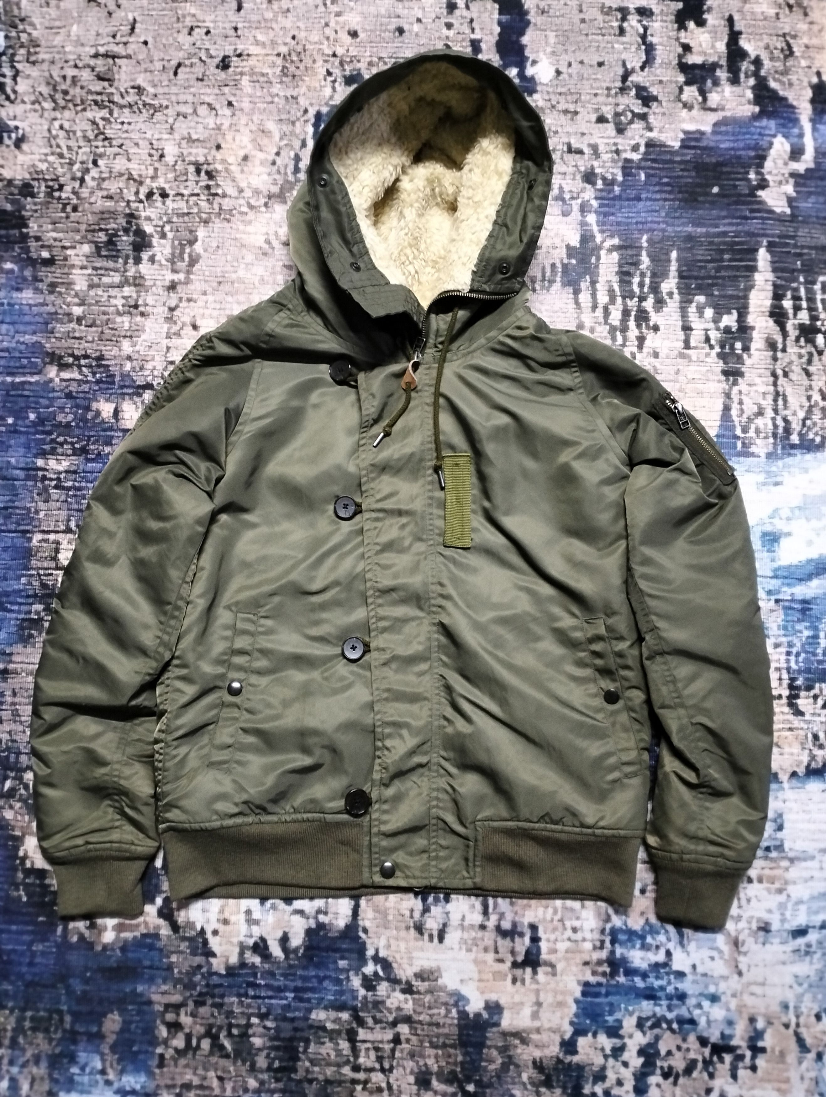 STUDIOUS Studious Japan N-2B Sherpa Lined Hoodie Zipper Jacket Size US M / EU 48-50 / 2 - 1 Thumbnail