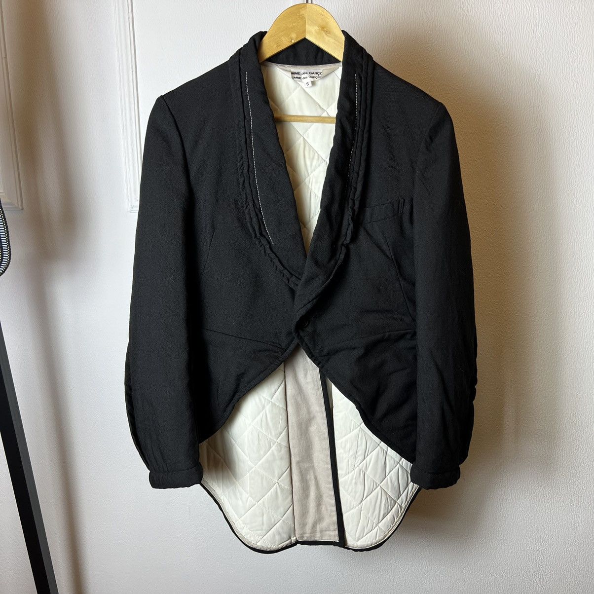 image of Cdg Cdg Cdg x Comme Des Garcons Comme Des Garçons Black Tailcoat, Women's (Size Small)
