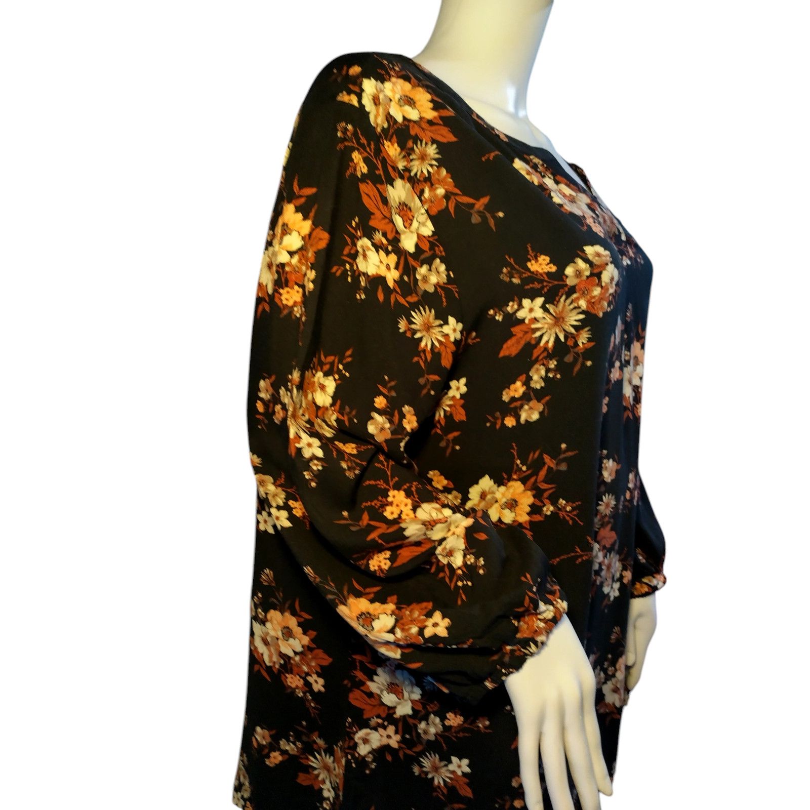 Croft & Barrow Croft & Barrow Womens Long Sleeve Blouse Floral SZ XXL Size XXL / US 16-18 / IT 52-54 - 3 Thumbnail