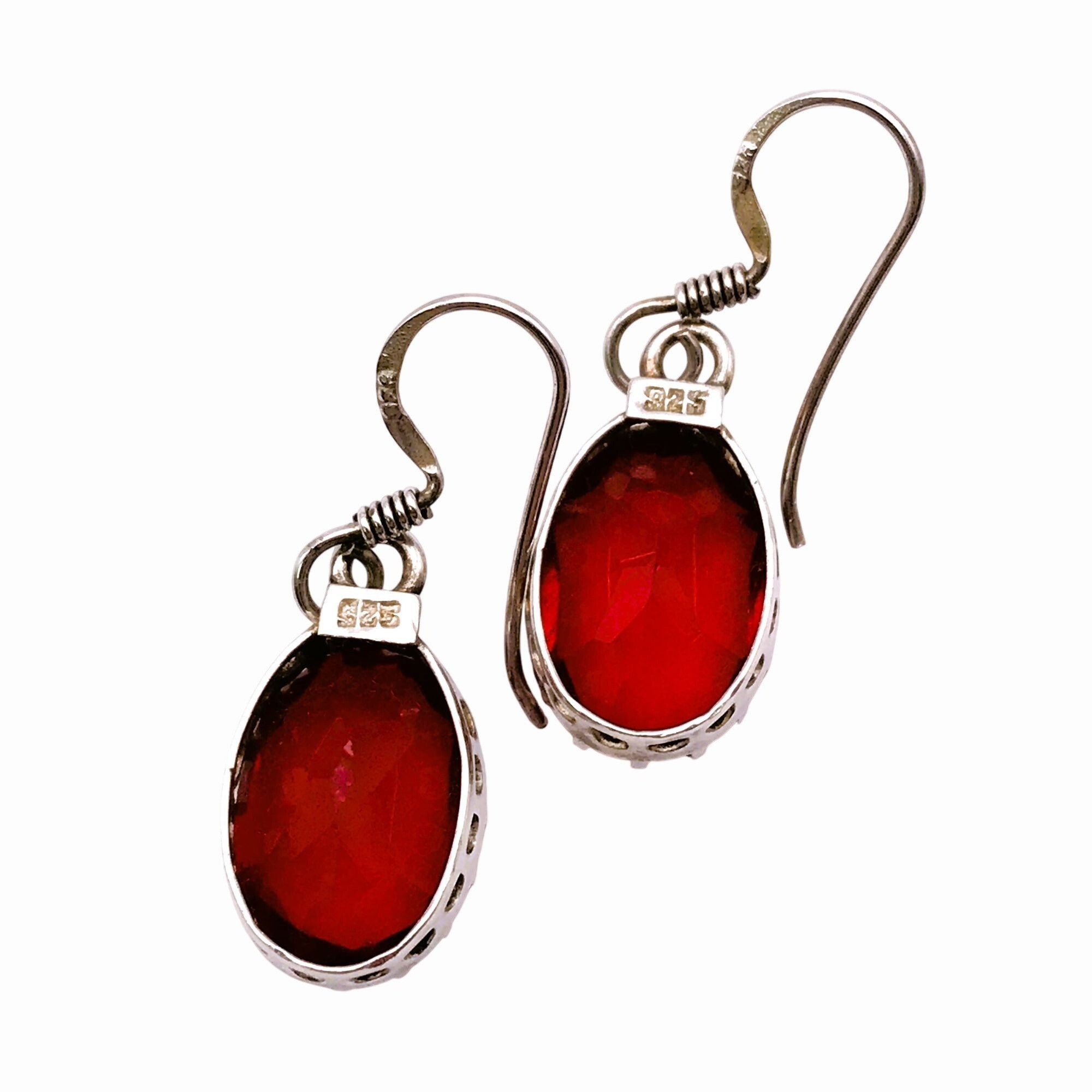 Other Red Garnet Earrings Sterling Silver 925 January Birthstone D Size ONE SIZE - 4 Thumbnail