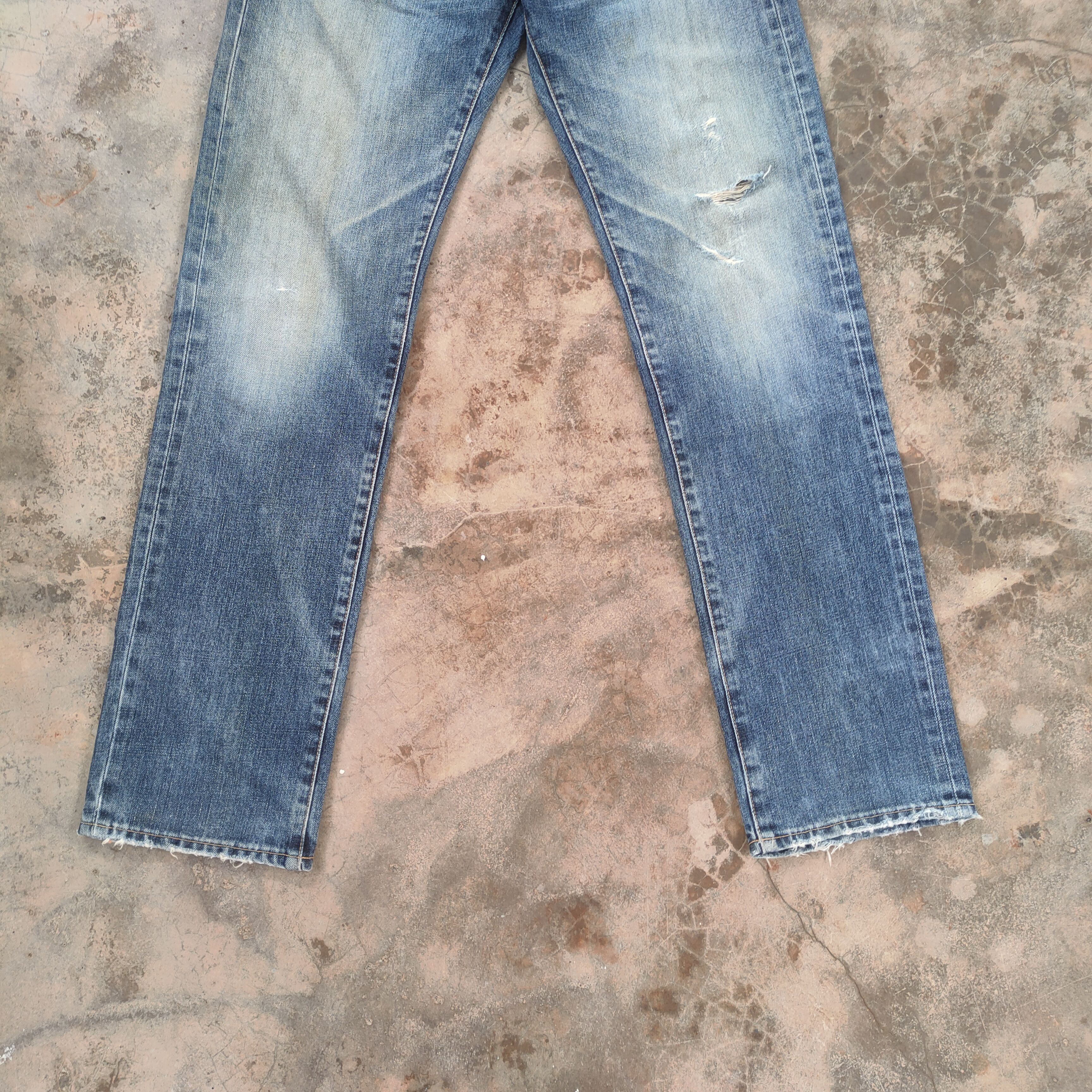 Japanese Brand # Japanese vintage faded distressed jeans denim pants Size US 30 / EU 46 - 6 Thumbnail