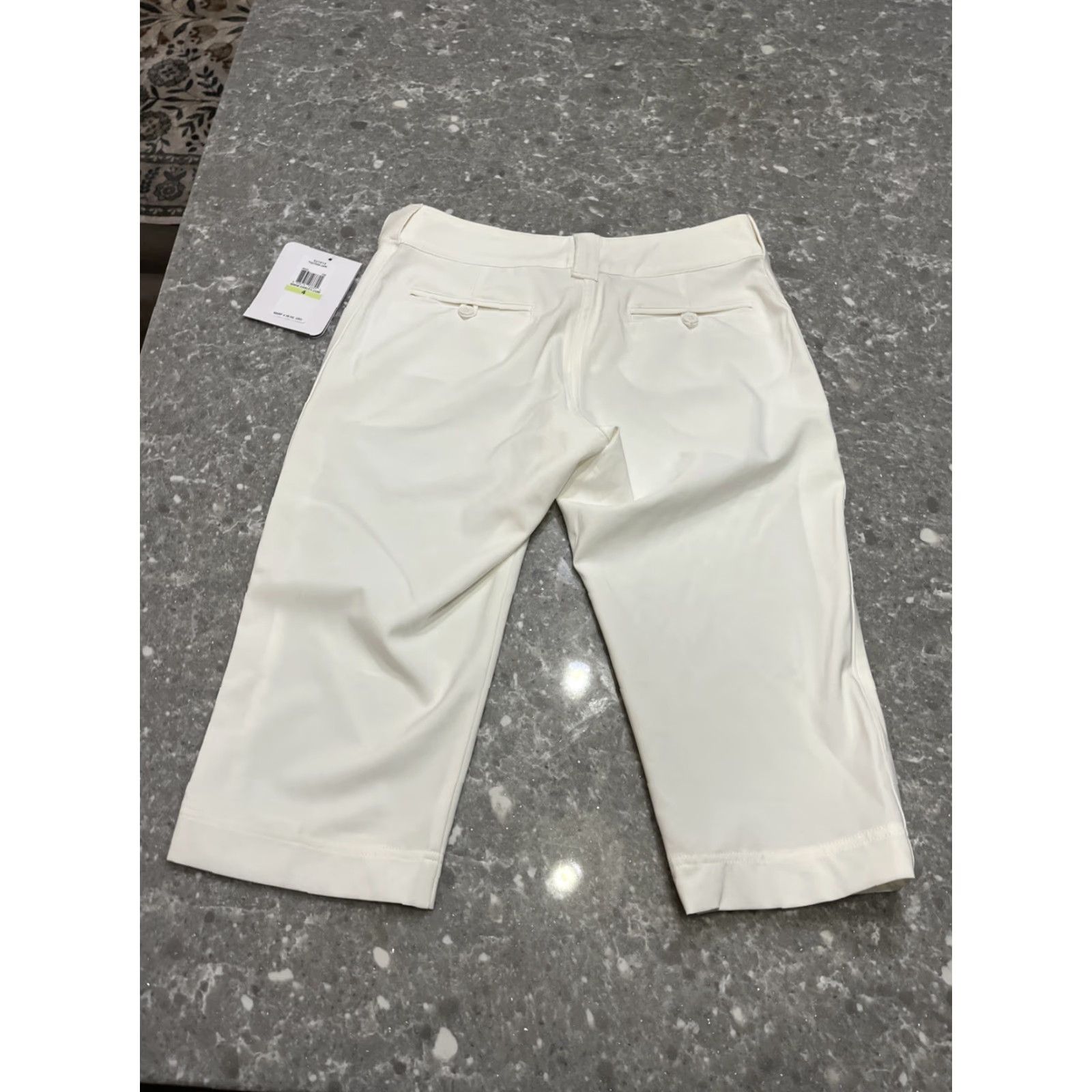 Oakley OAKLEY Albatross Stretch Cropped Pants Capri Women's 4 White Regular Tapered Leg Active Golf Hiking Cycling Size 27" / US 4 / IT 40 - 8 Thumbnail