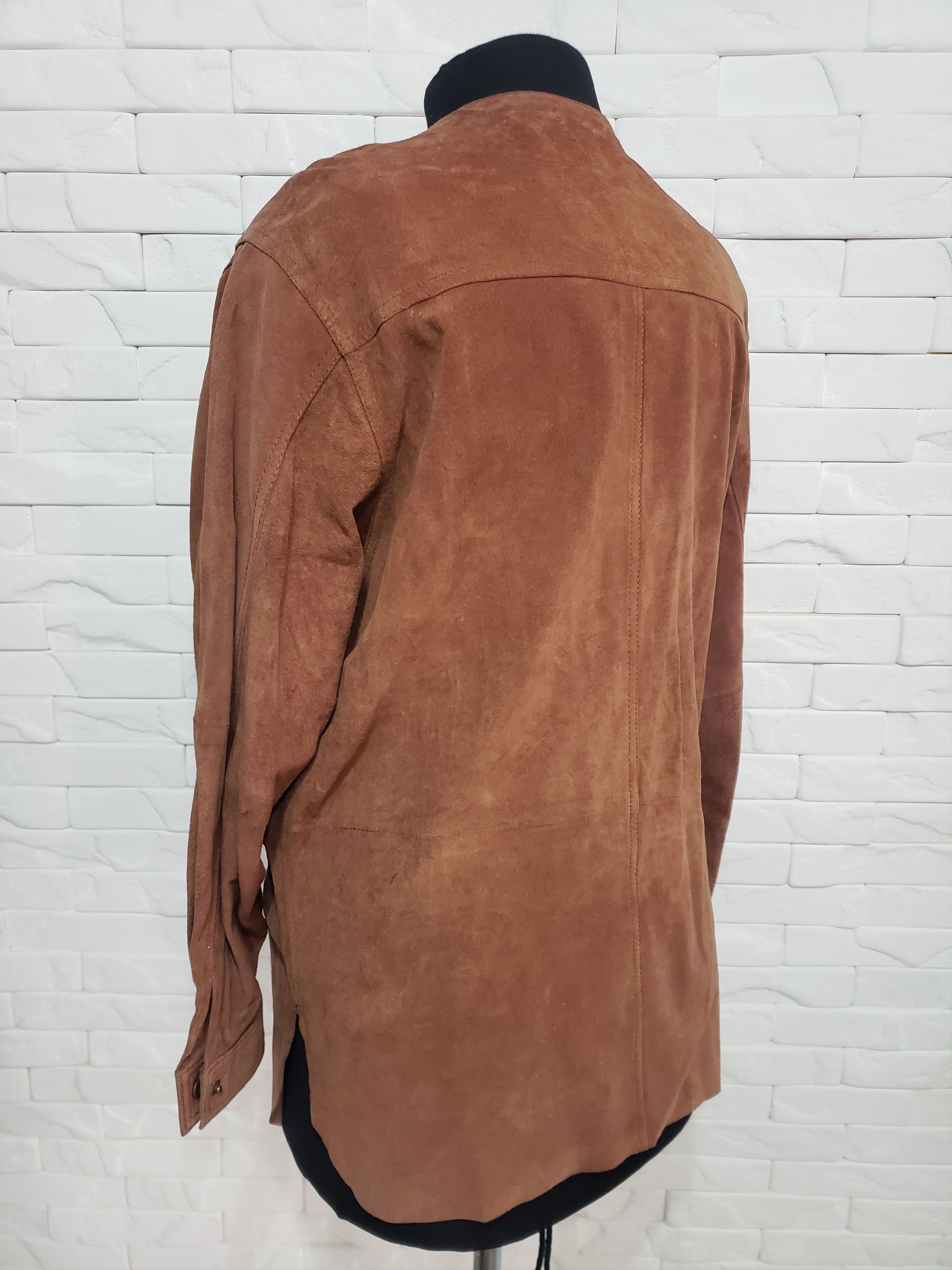 Genuine Leather Stylish women's shirt made of genuine suede. Size XXL / US 16-18 / IT 52-54 - 6 Thumbnail