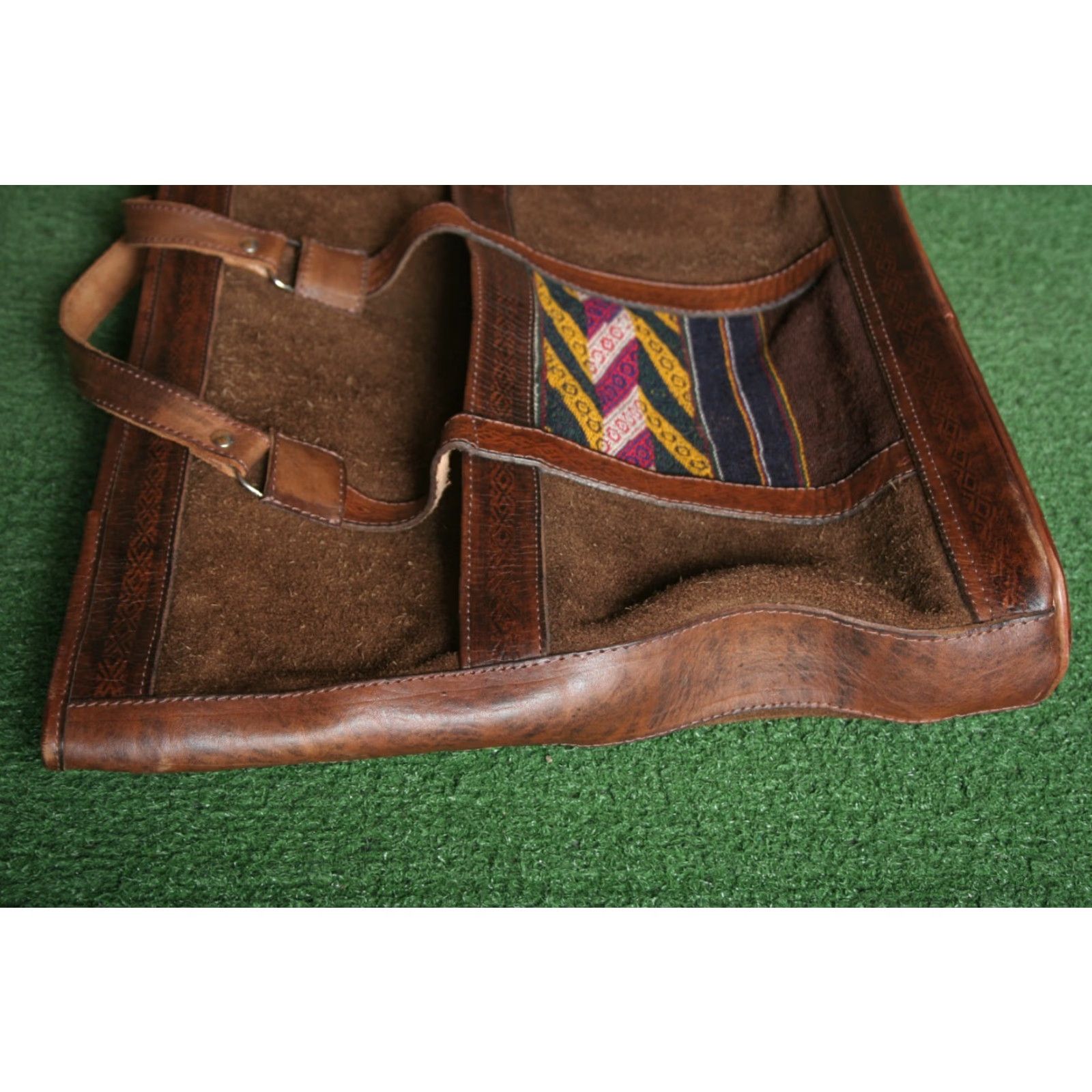 Vintage VINTAGE Bolivian Suede, Tooled Leather & Tapestry Slim Shoulder Tote Bag Size ONE SIZE - 7 Thumbnail