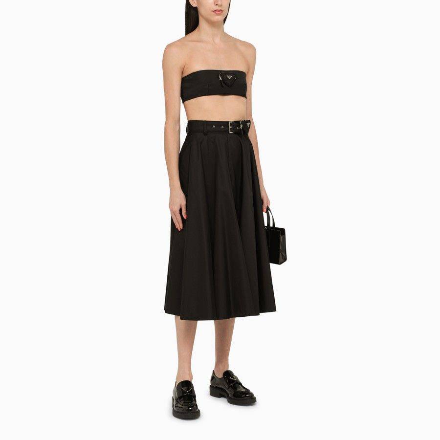 Prada o1d2blof0924 Short Top in Black Size XS / US 0-2 / IT 36-38 - 2 Thumbnail