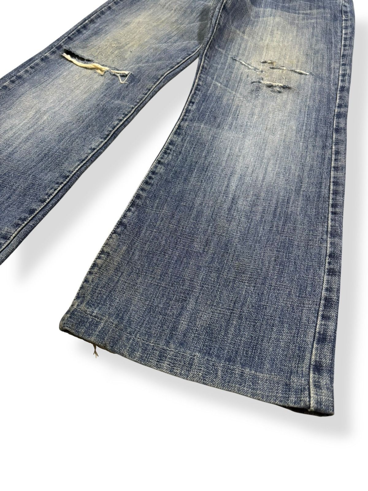Versace Y2K Versace Jeans Couture Mud Wash Baggy Distressed Jeans Size US 31 - 9 Thumbnail